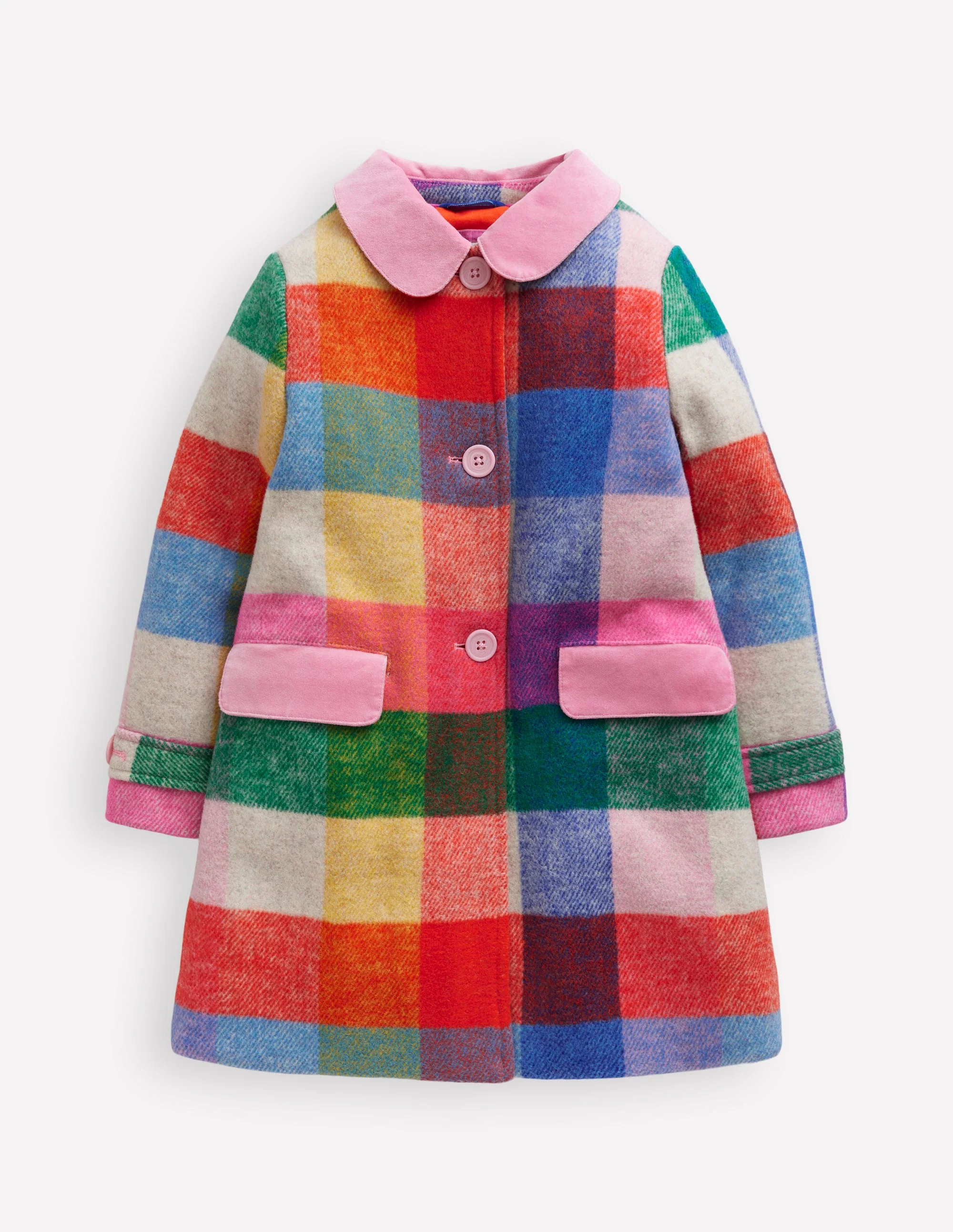 Wonderful Wool Blended Coat-Multi Gingham - Image 4