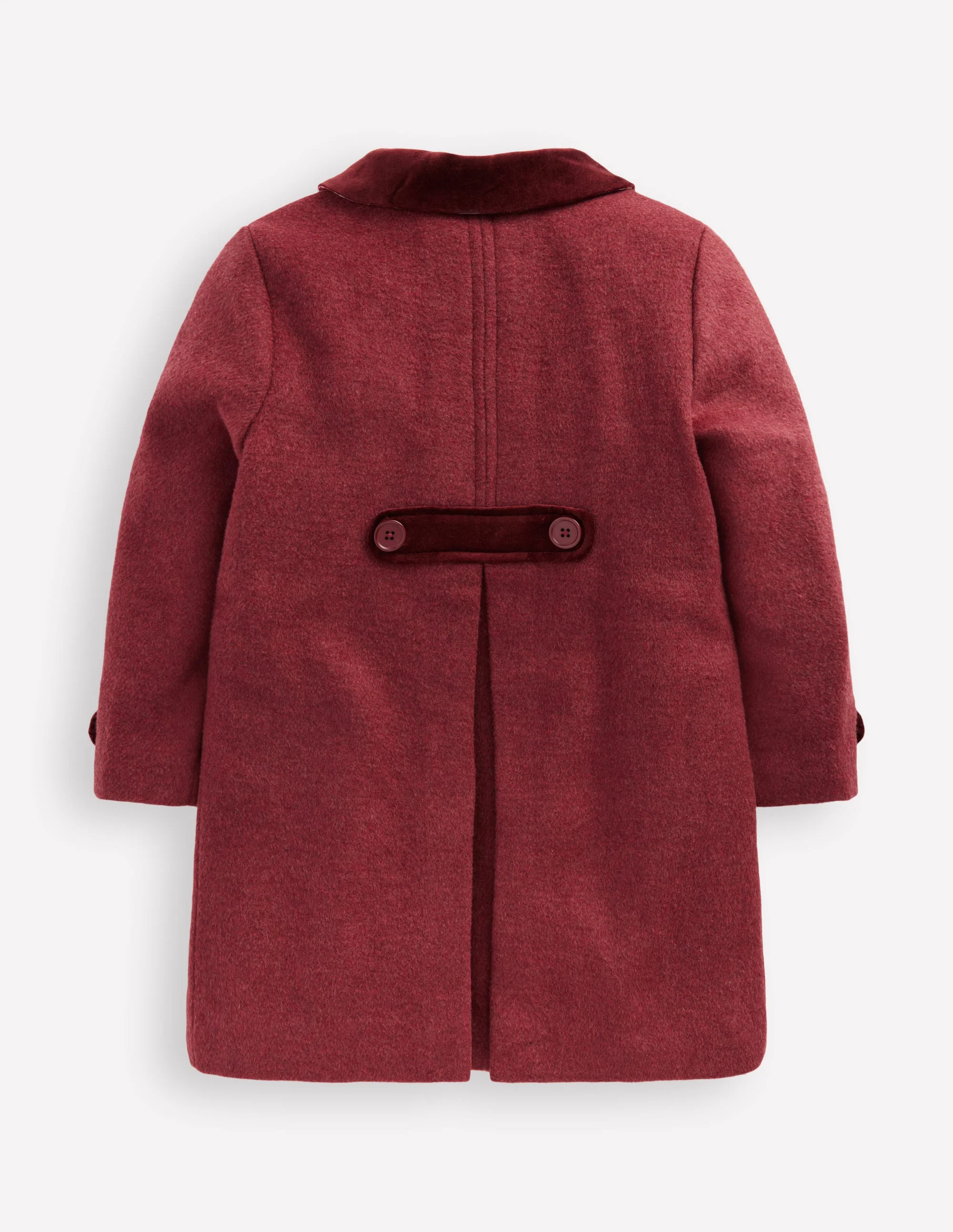 Wool Blend Coat-Chestnut Swan Embroidery - Image 2