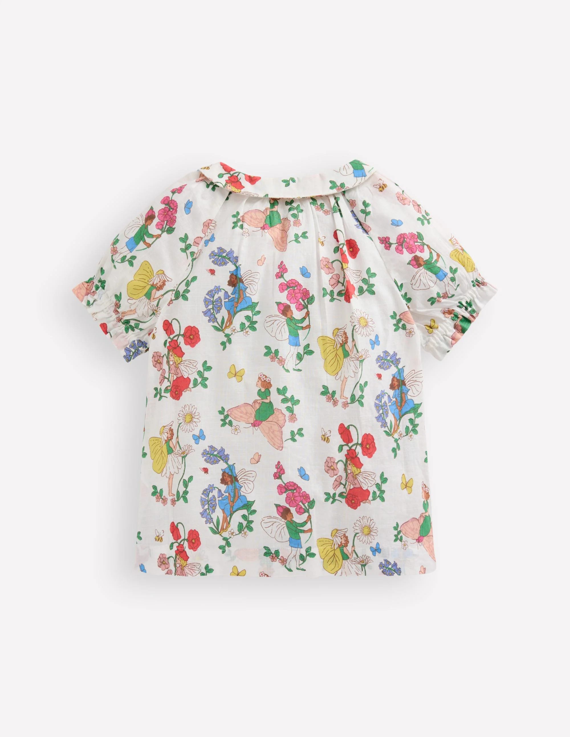 Woven Collared Top-Soft Ivory Flower Fairy - Image 6