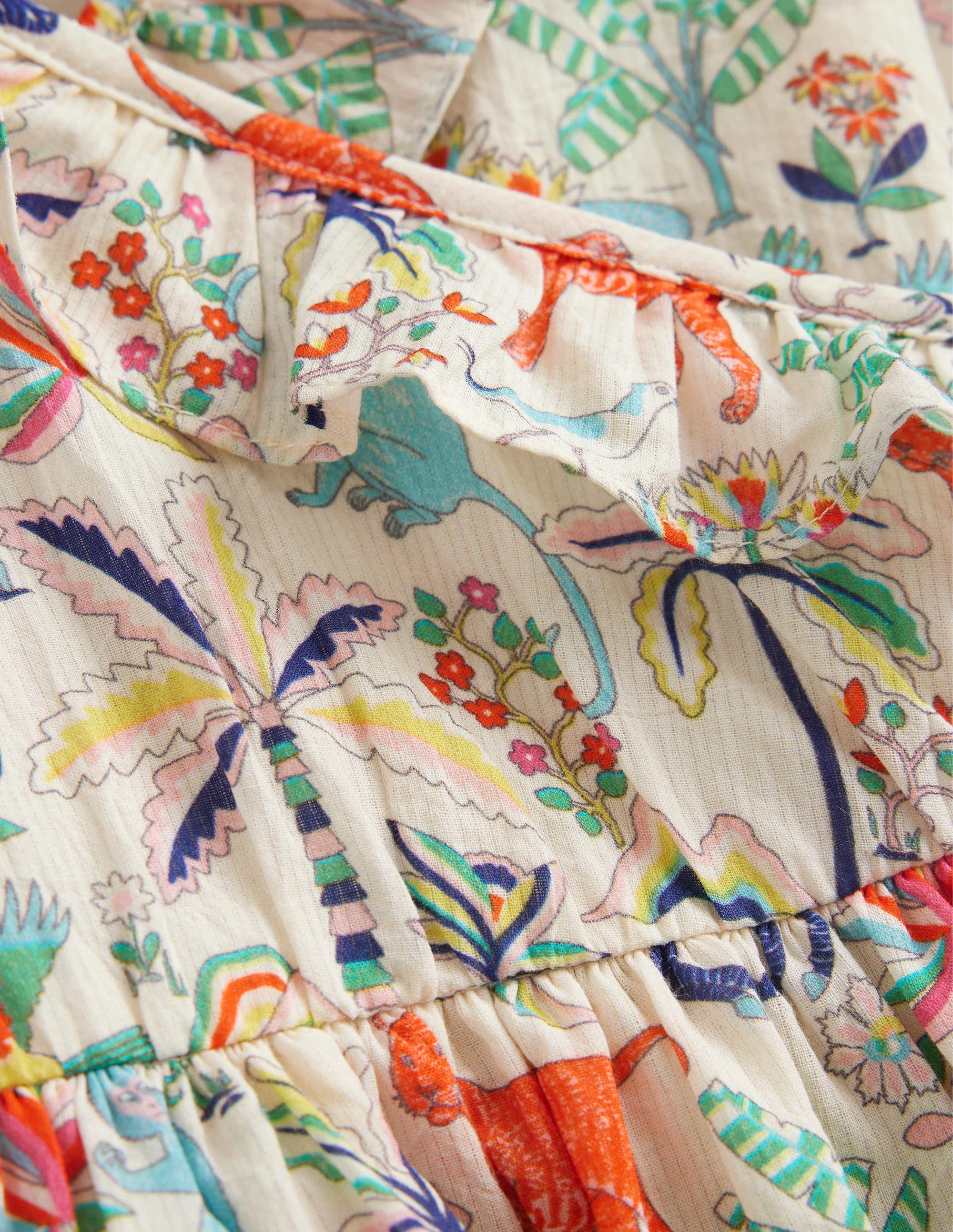 Wrap Dress-Vanilla Pod Tropical Garden - Image 3