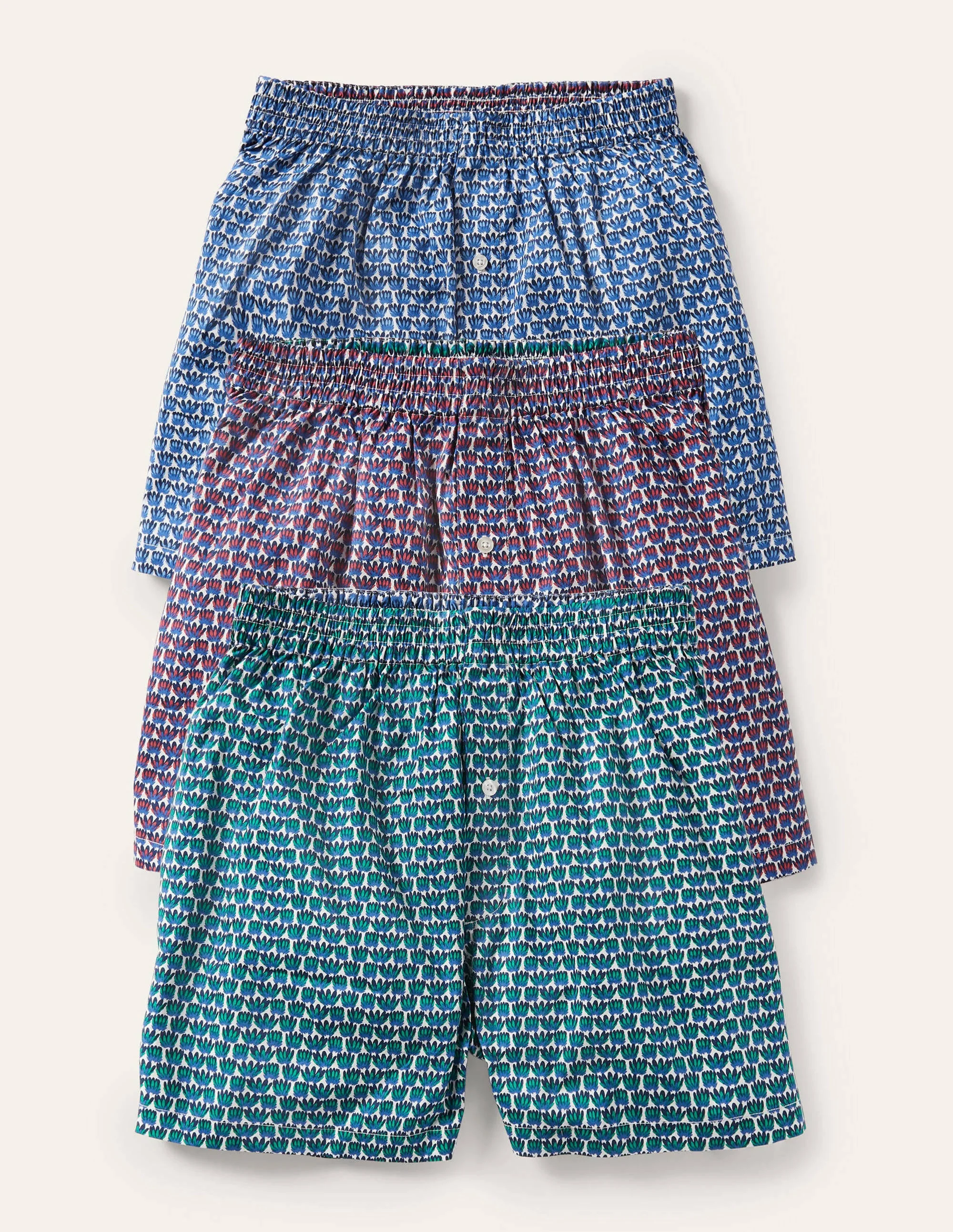 3 Pack Woven Boxers-Geo Floral Pack