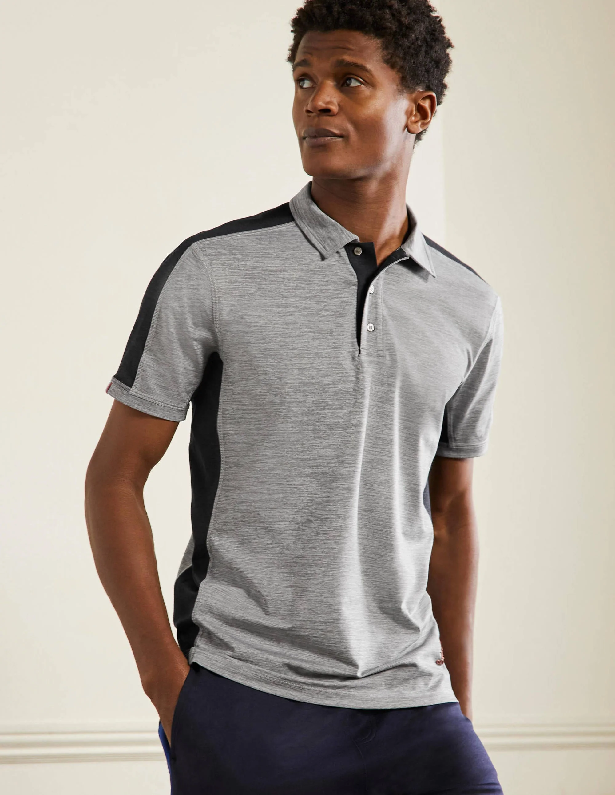 Active Polo Shirt-Grey Marl