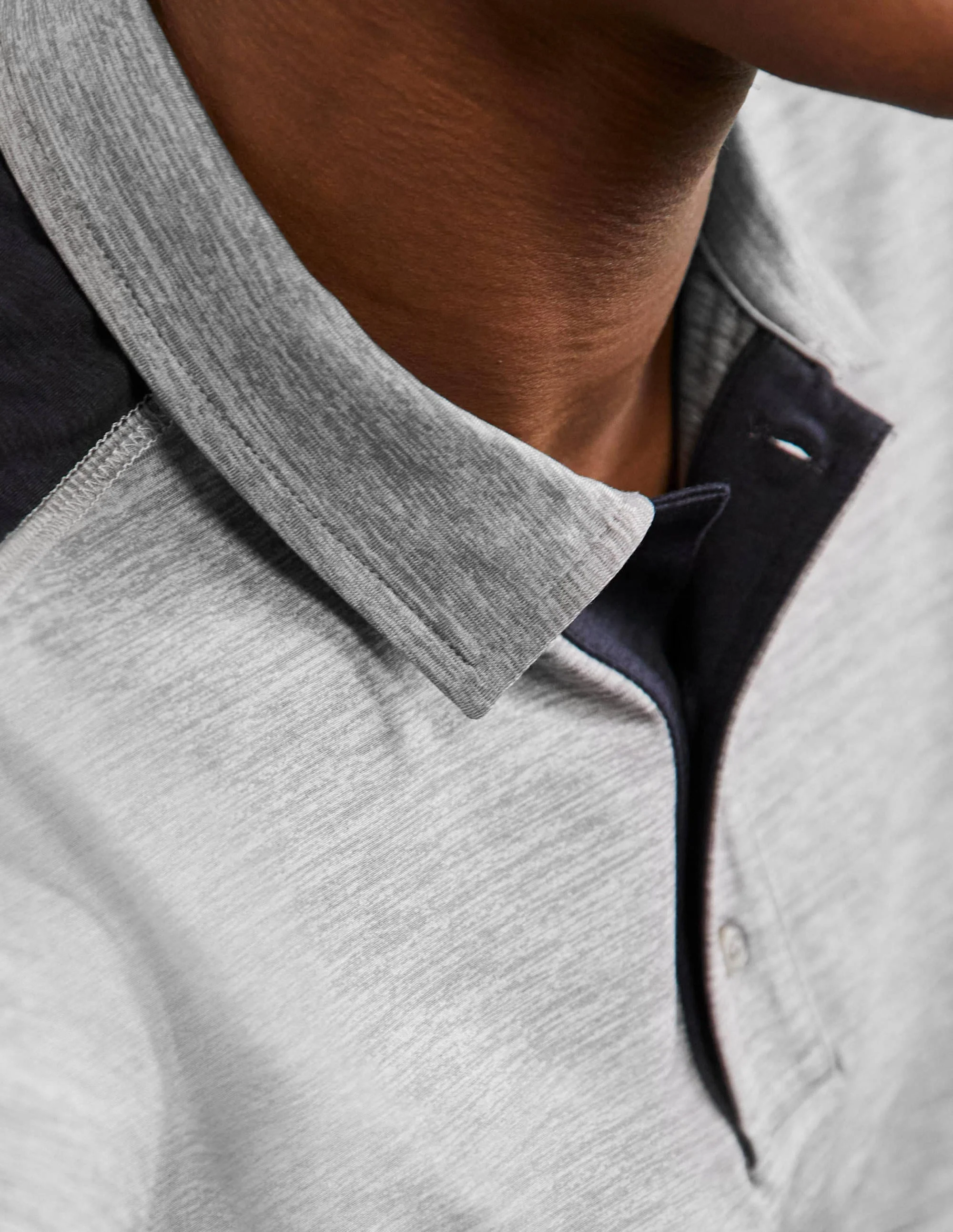 Active Polo Shirt-Grey Marl - Image 2