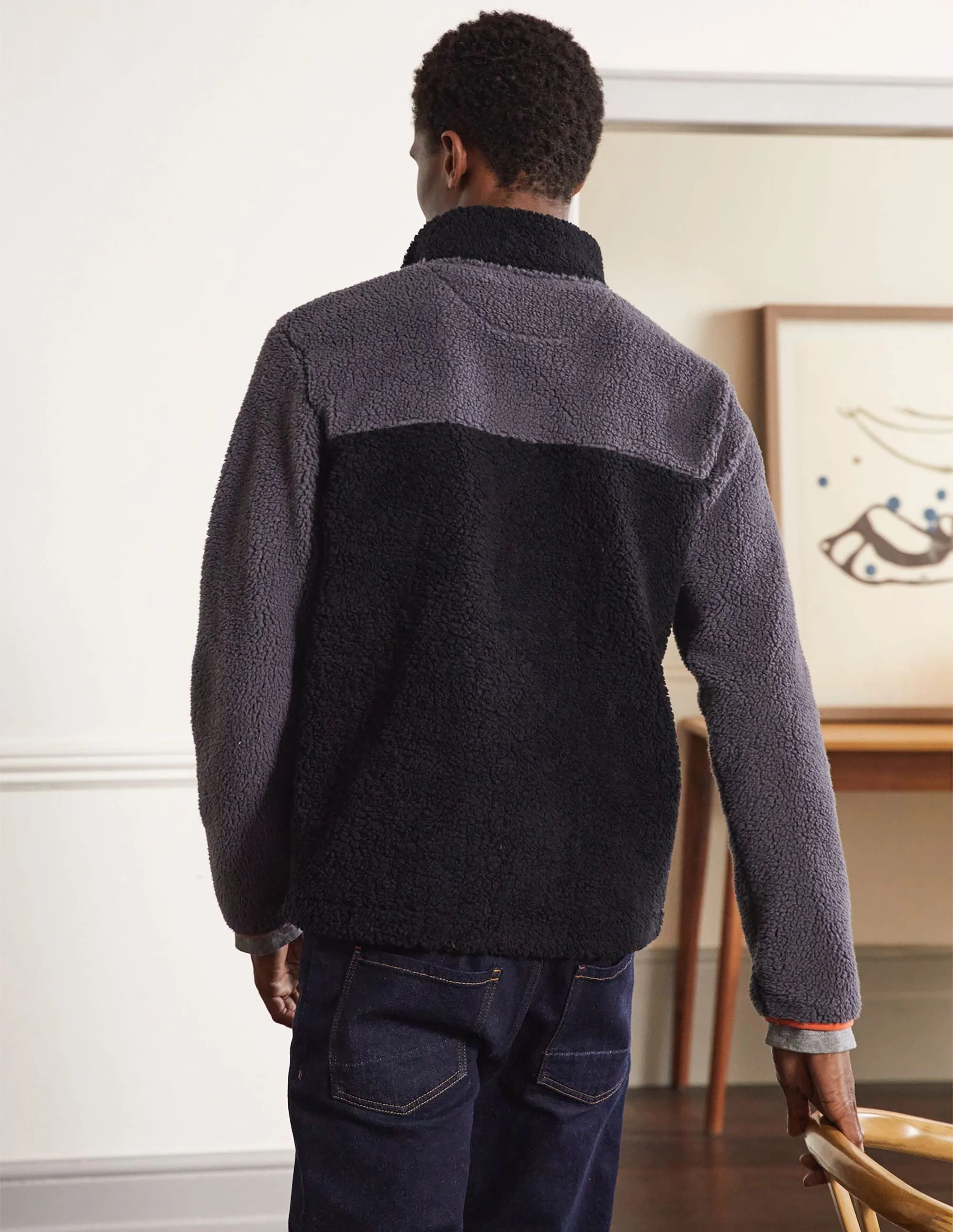 Barry Fleece-Grey Colourblock - Image 4
