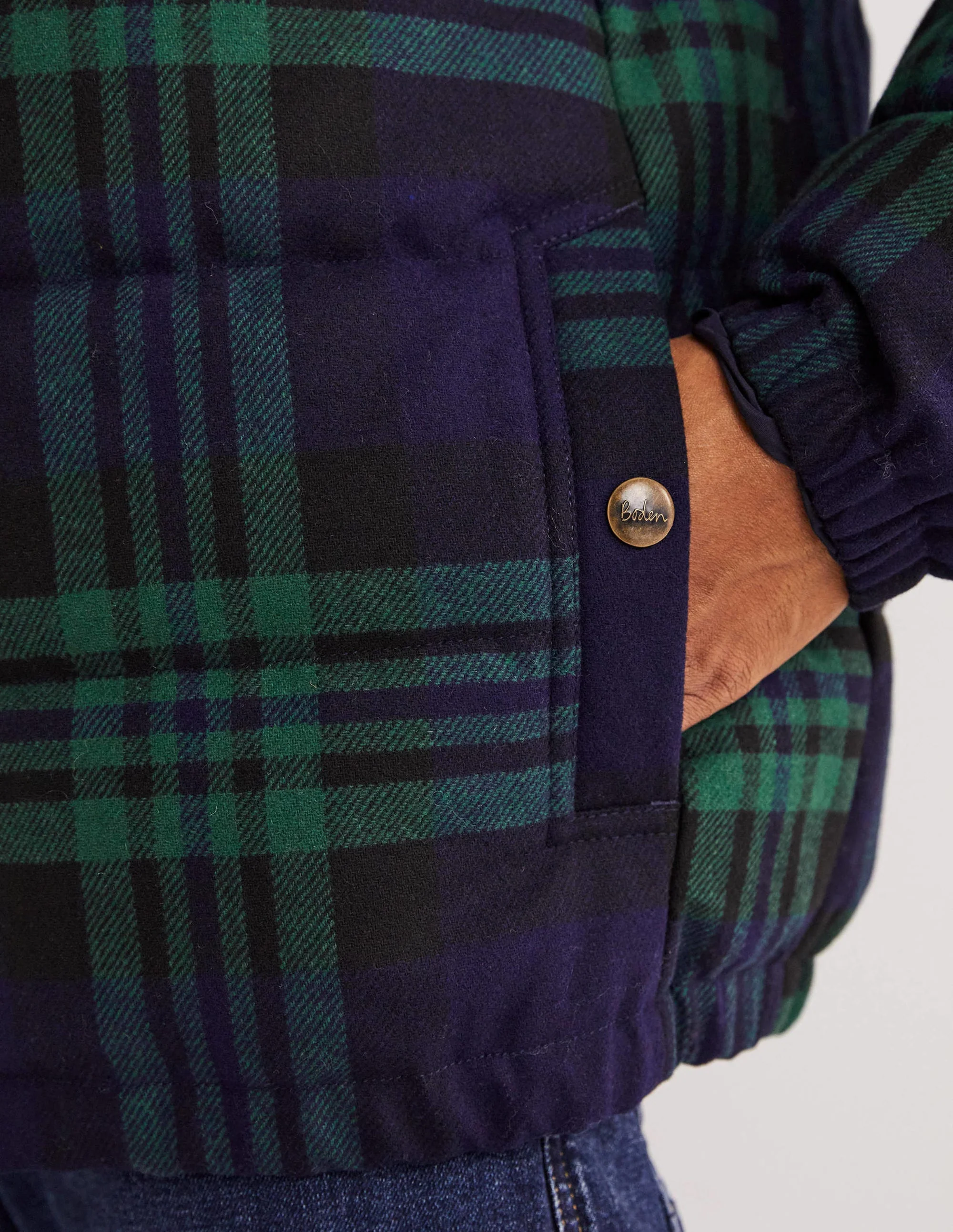 Check Puffer-College Navy/Green Check - Image 2