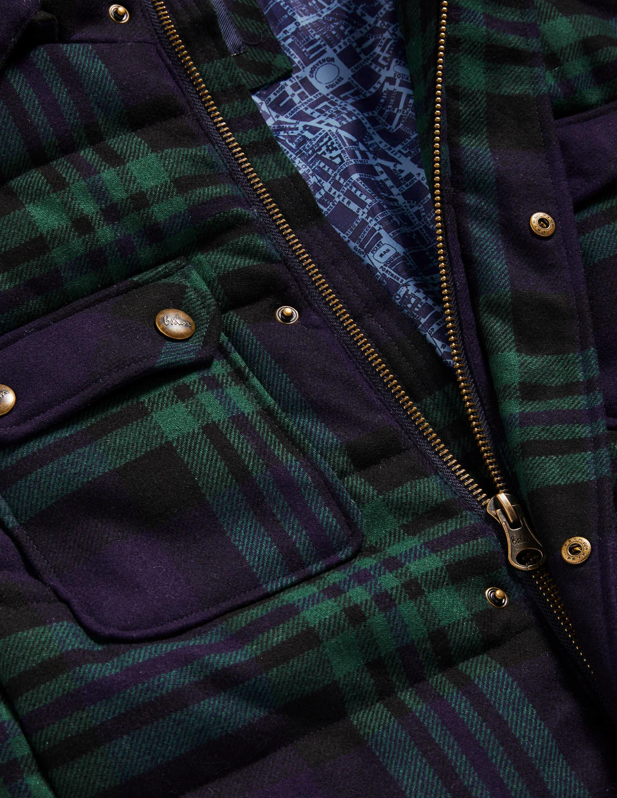 Check Puffer-College Navy/Green Check - Image 7