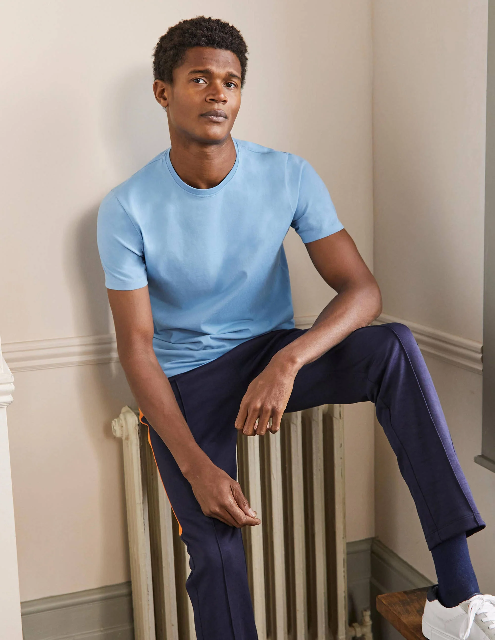 Classic Cotton T-shirt-Lichen Blue