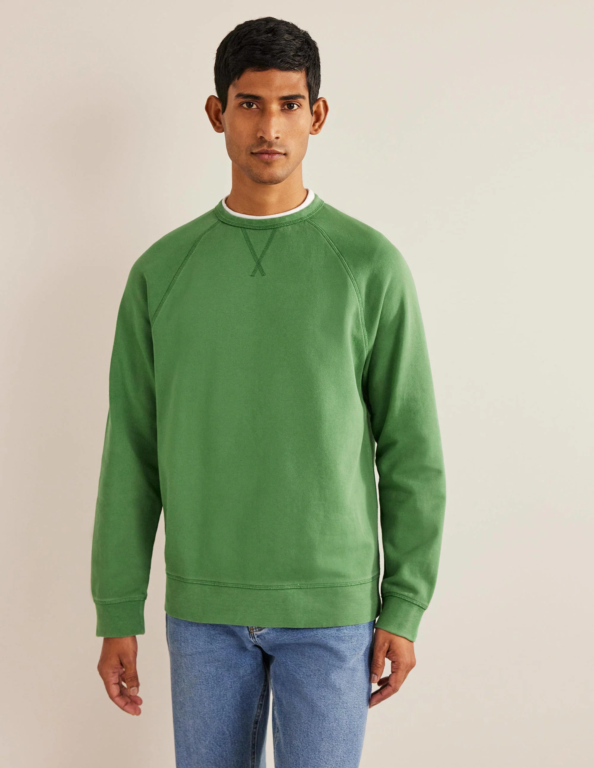 Garment Dye Sweatshirt-Broad Bean Green