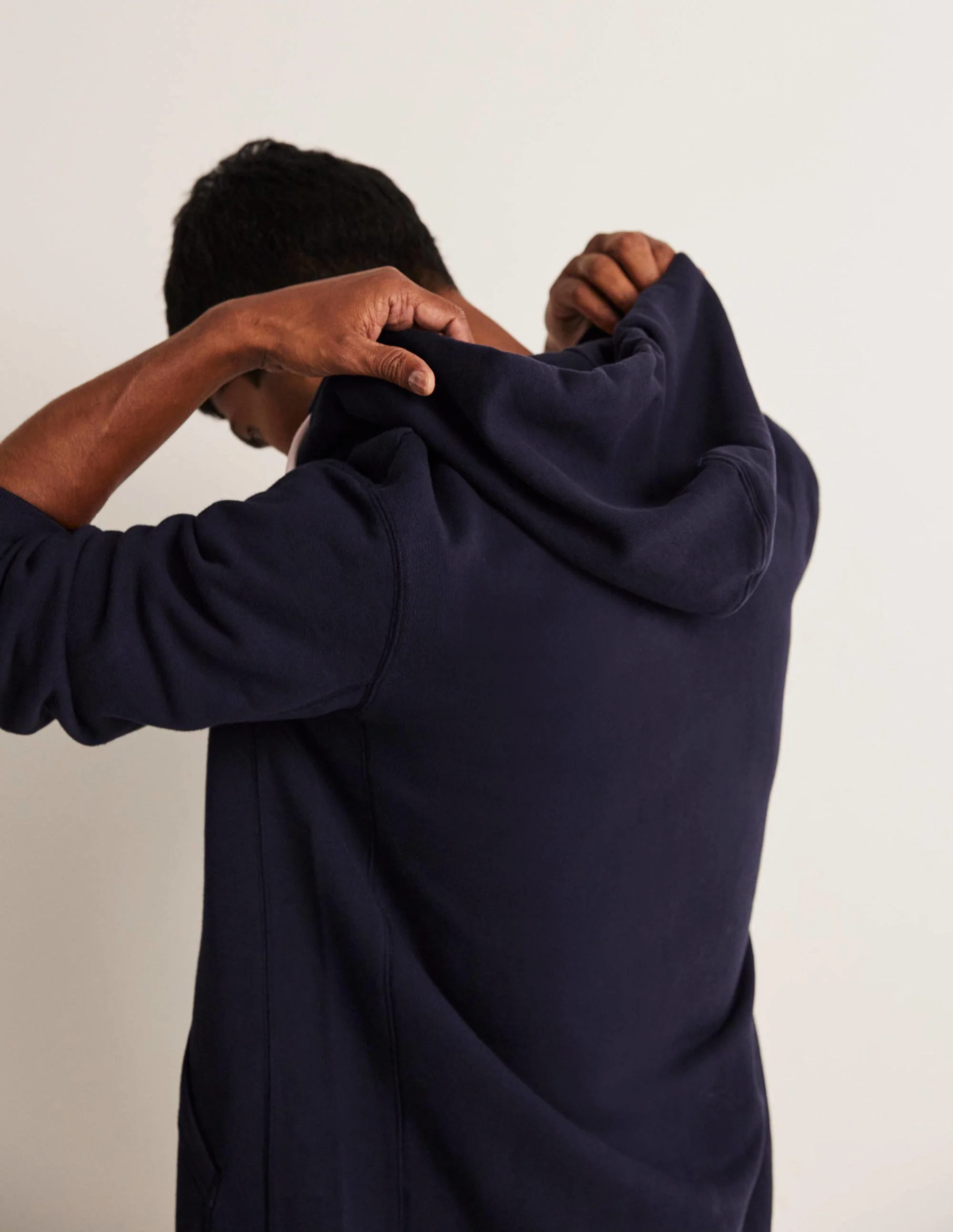 Irvine Zip Up Hoodie-Navy - Image 5