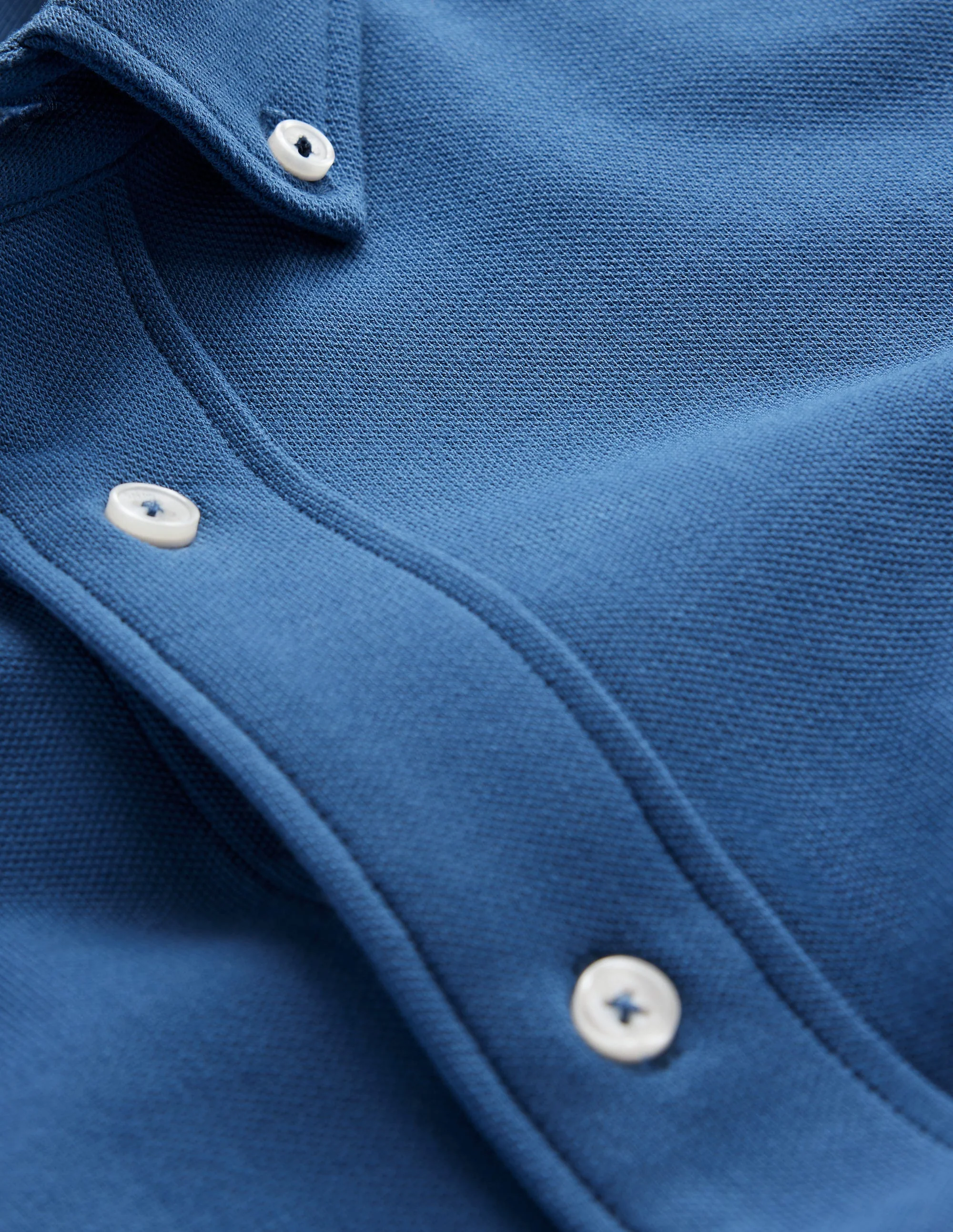 Lightweight Pique Shirt-True Navy - Image 6