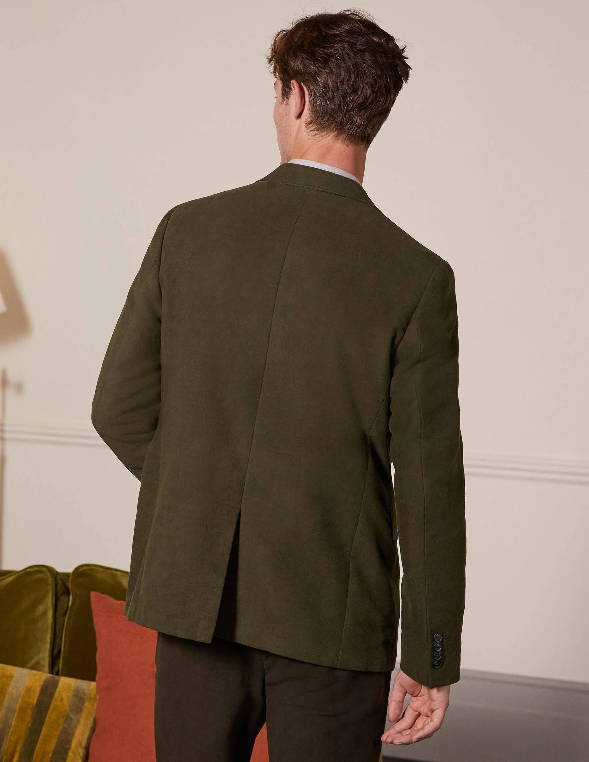 Lothbury Moleskin Blazer-Olive Green - Image 3