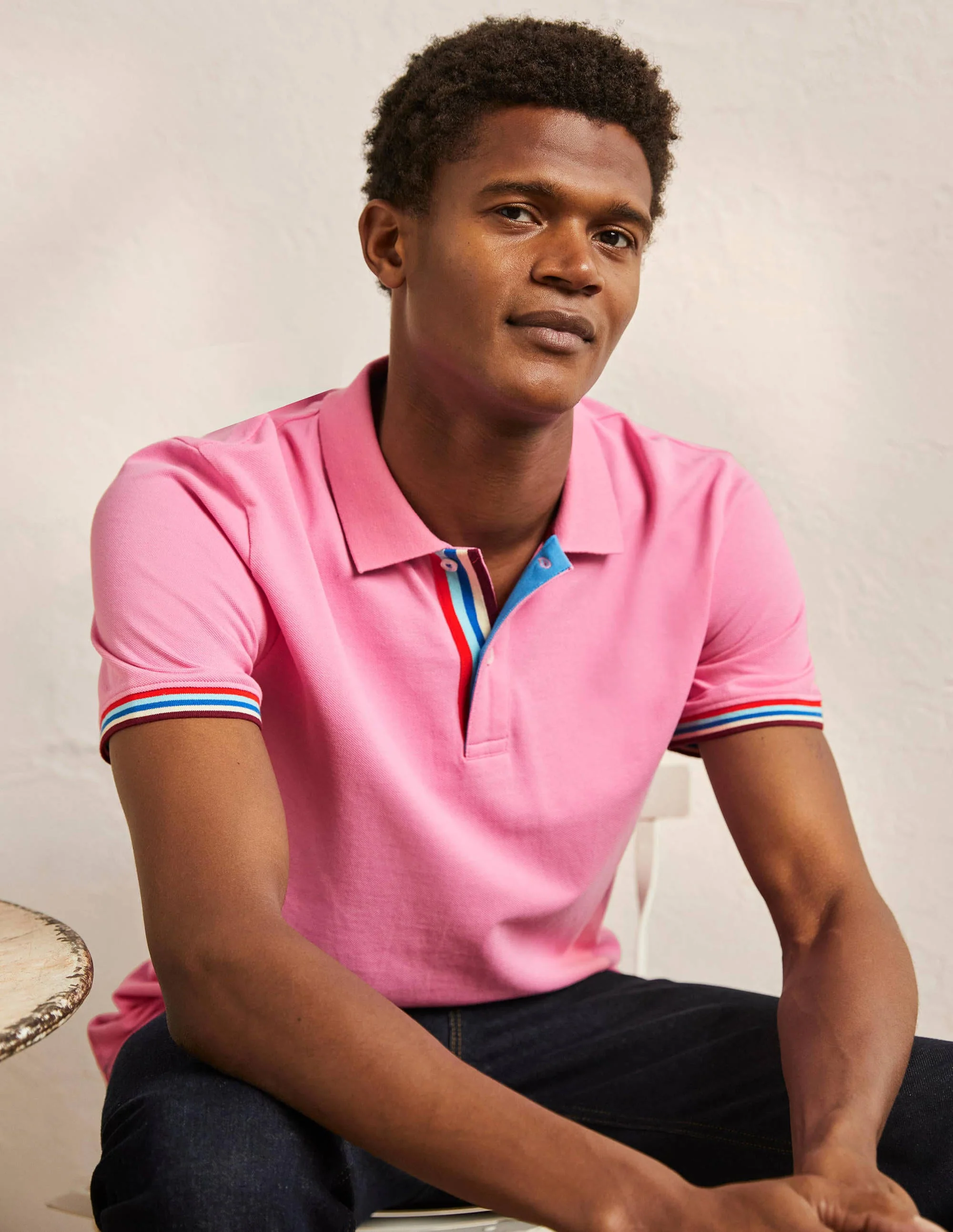 Piqué Polo Shirt-Bright Petal