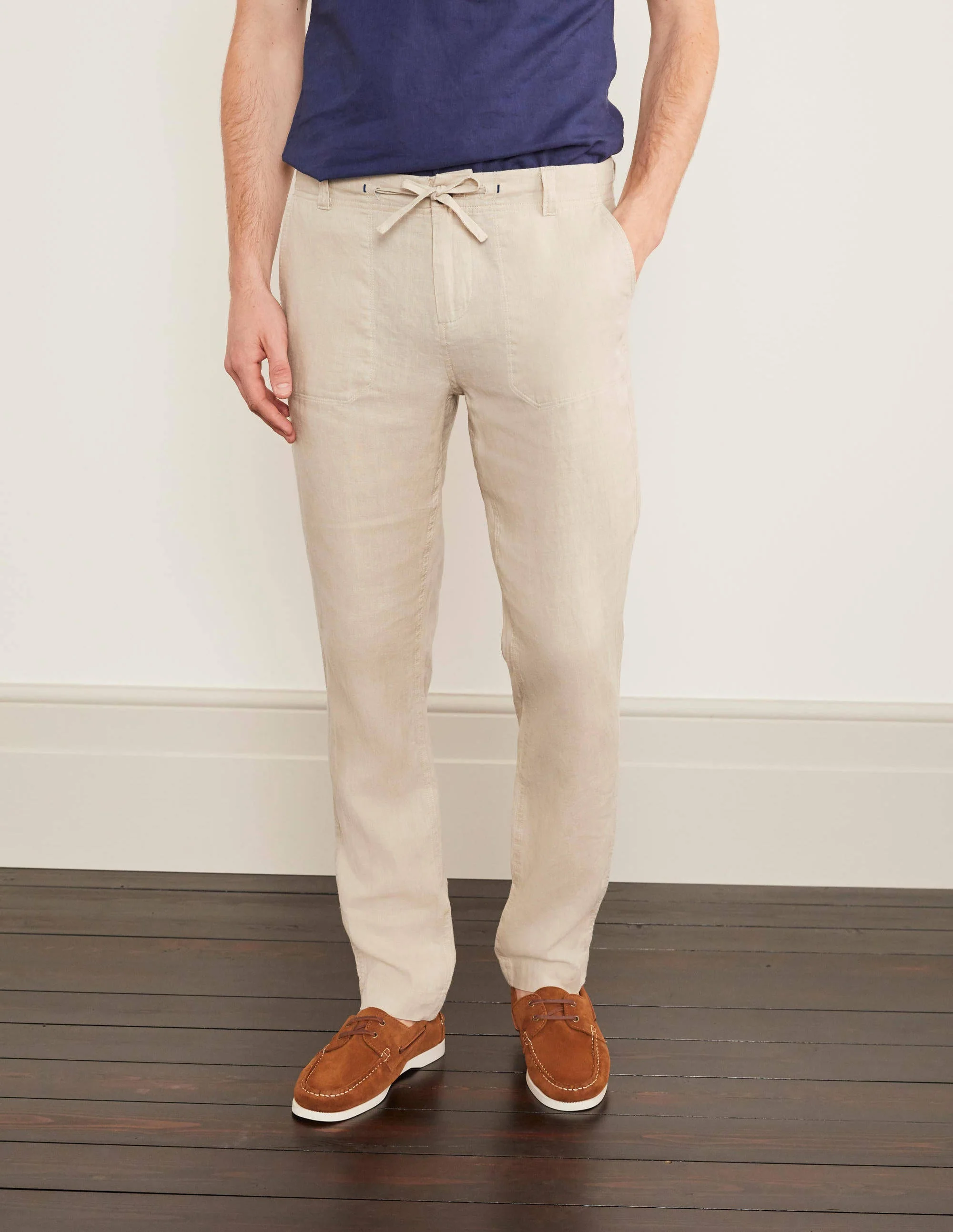 Relaxed Linen Trousers-Stone - Image 2