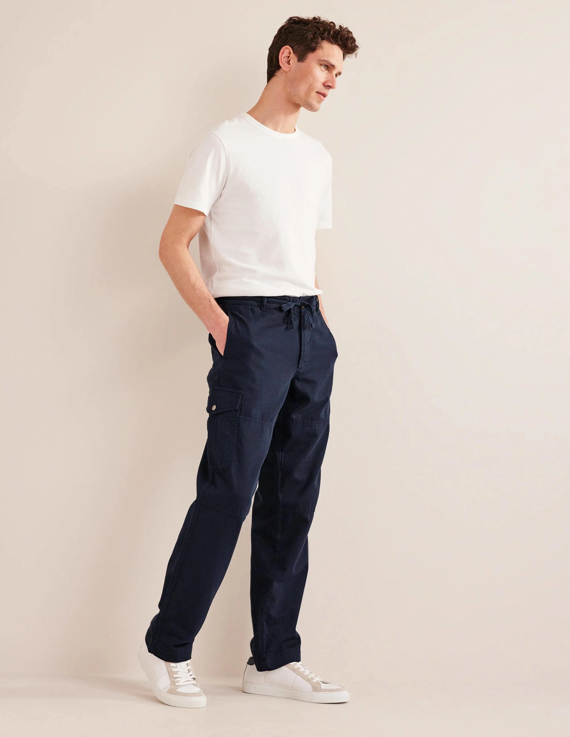 Relaxed Sailing Trousers-French Navy