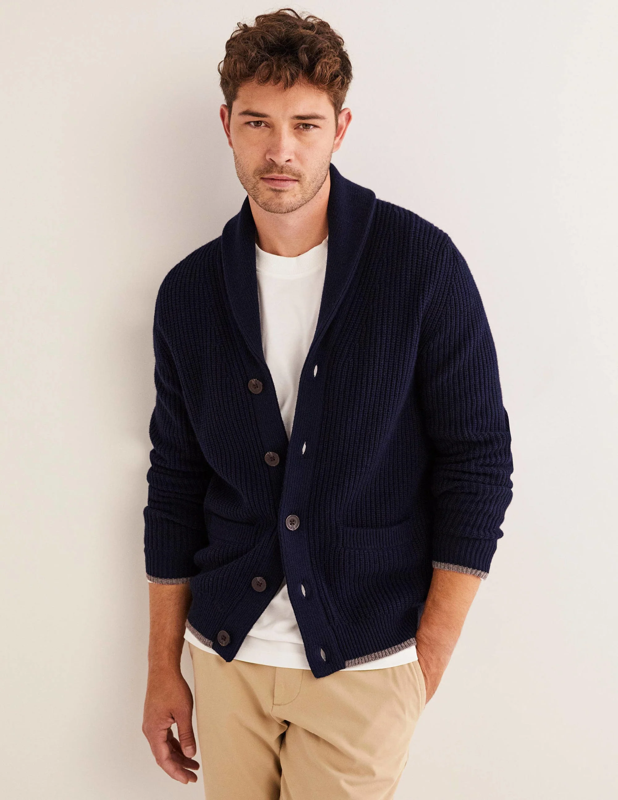Shawl Cardigan-Navy