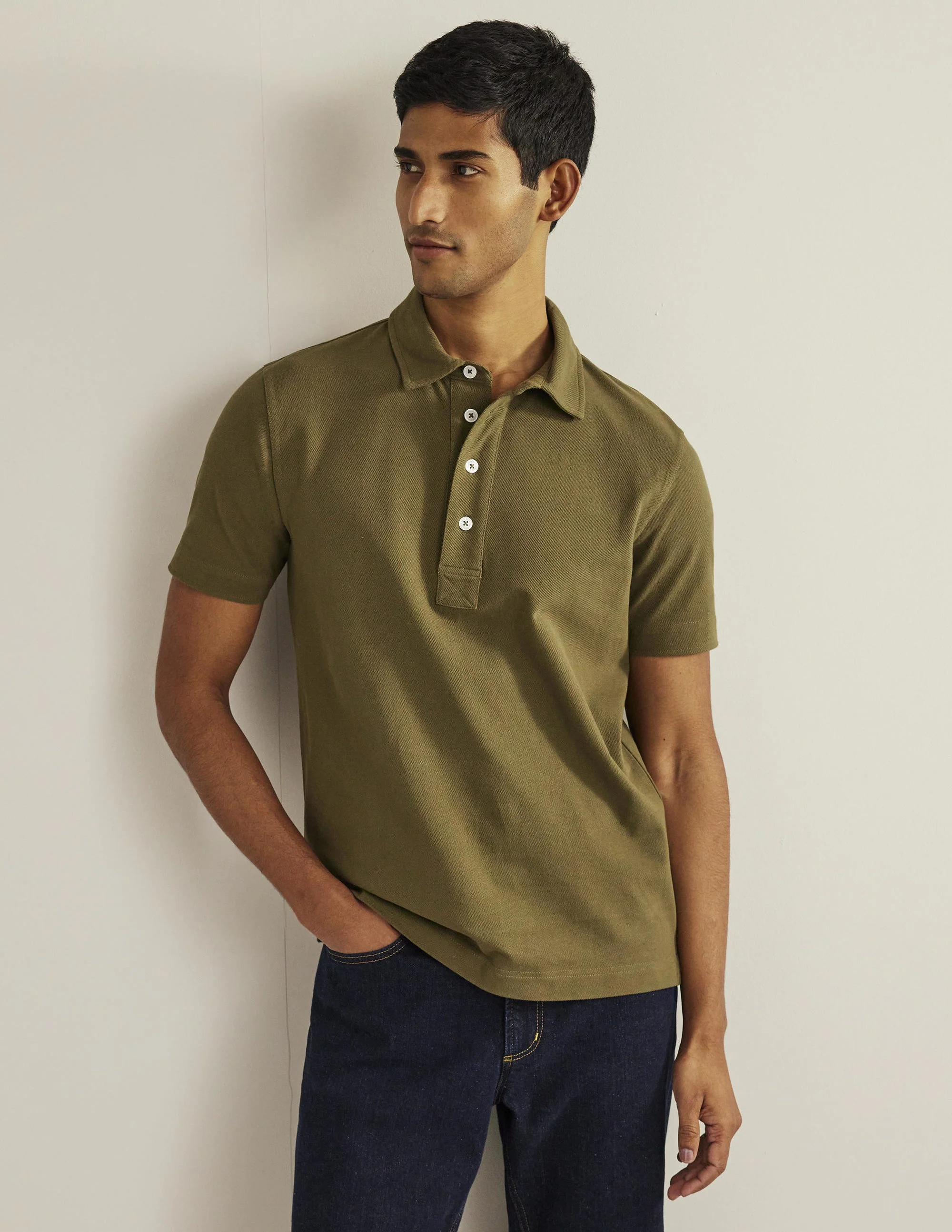Slim Fit Piqué Polo-Beech