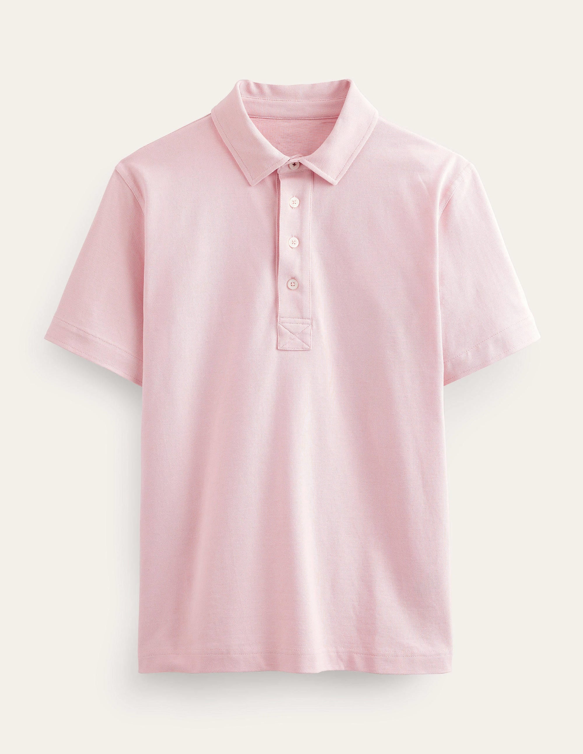Slim Fit Piqué Polo-Marshmallow Pink - Image 5