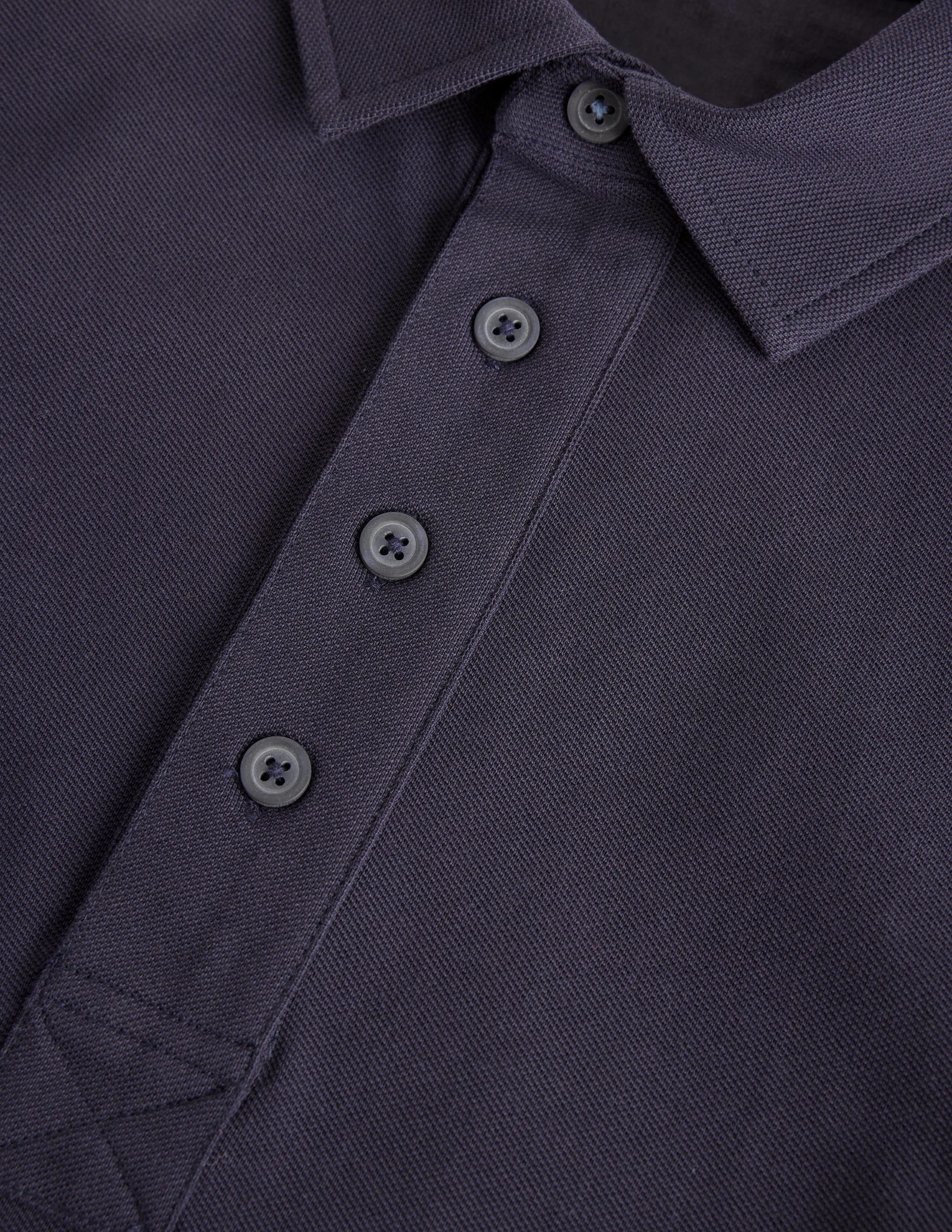 Slim Fit Piqué Polo-Navy - Image 3