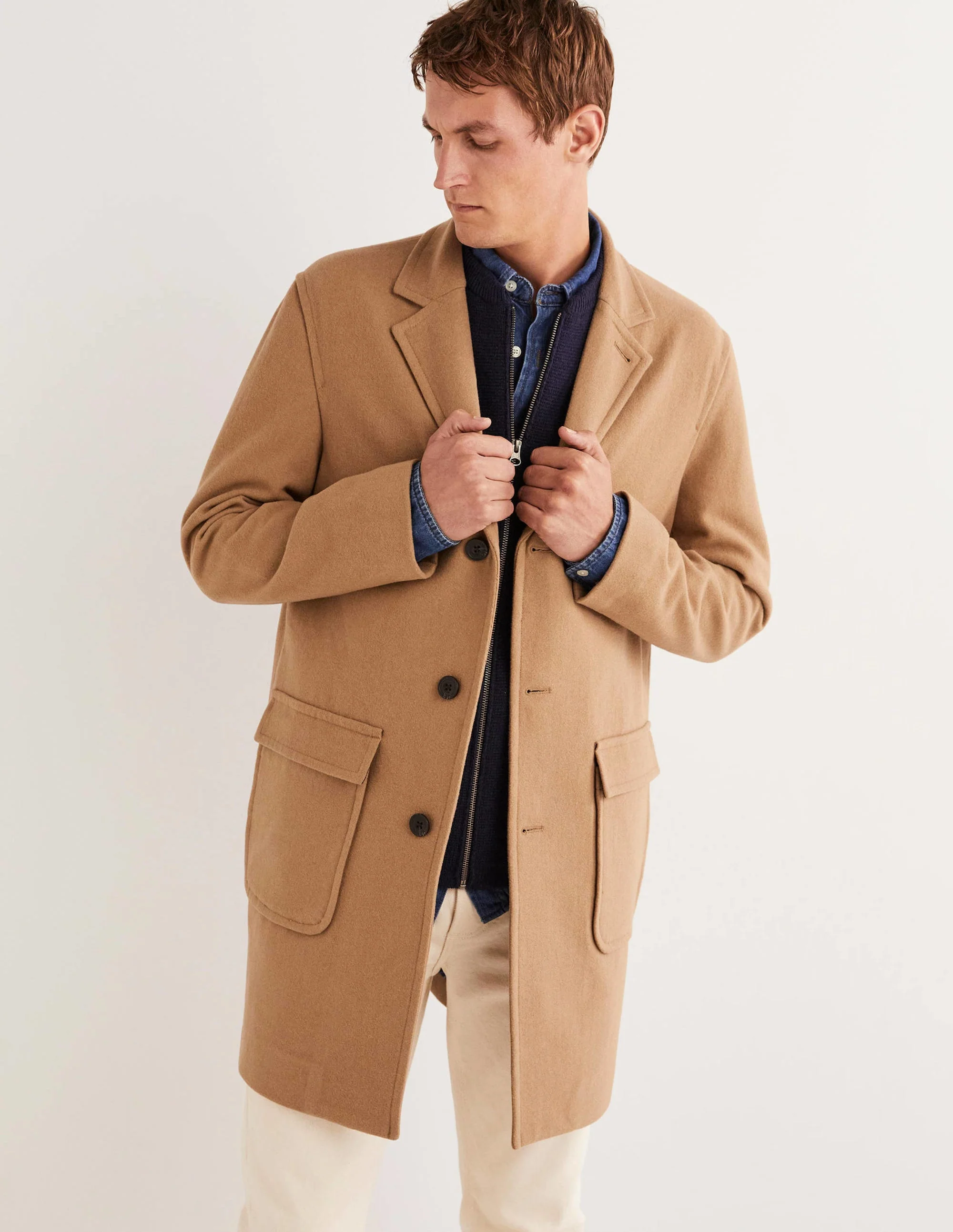 Wool Overcoat-Camel