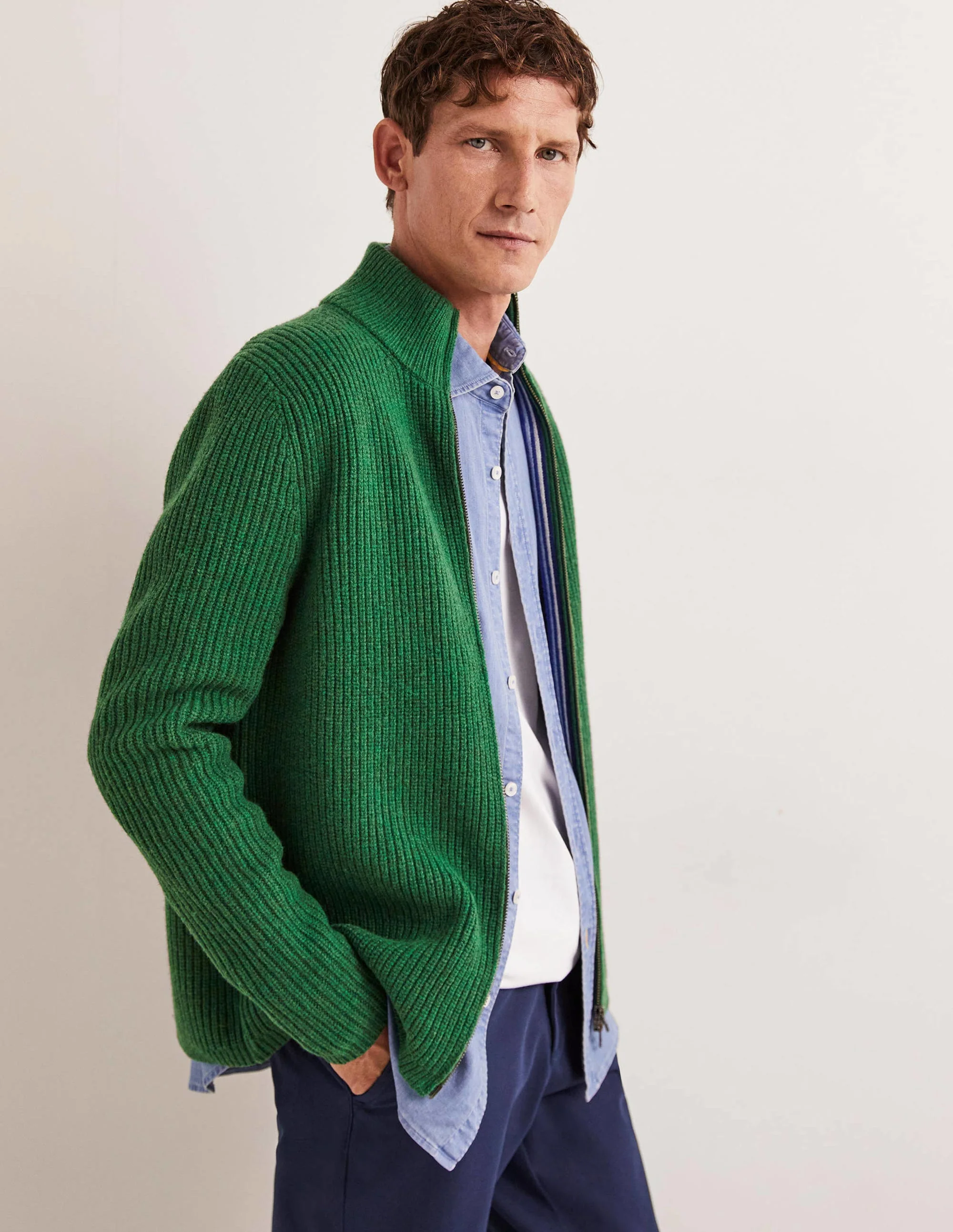Zip through Cardigan-Highland Green