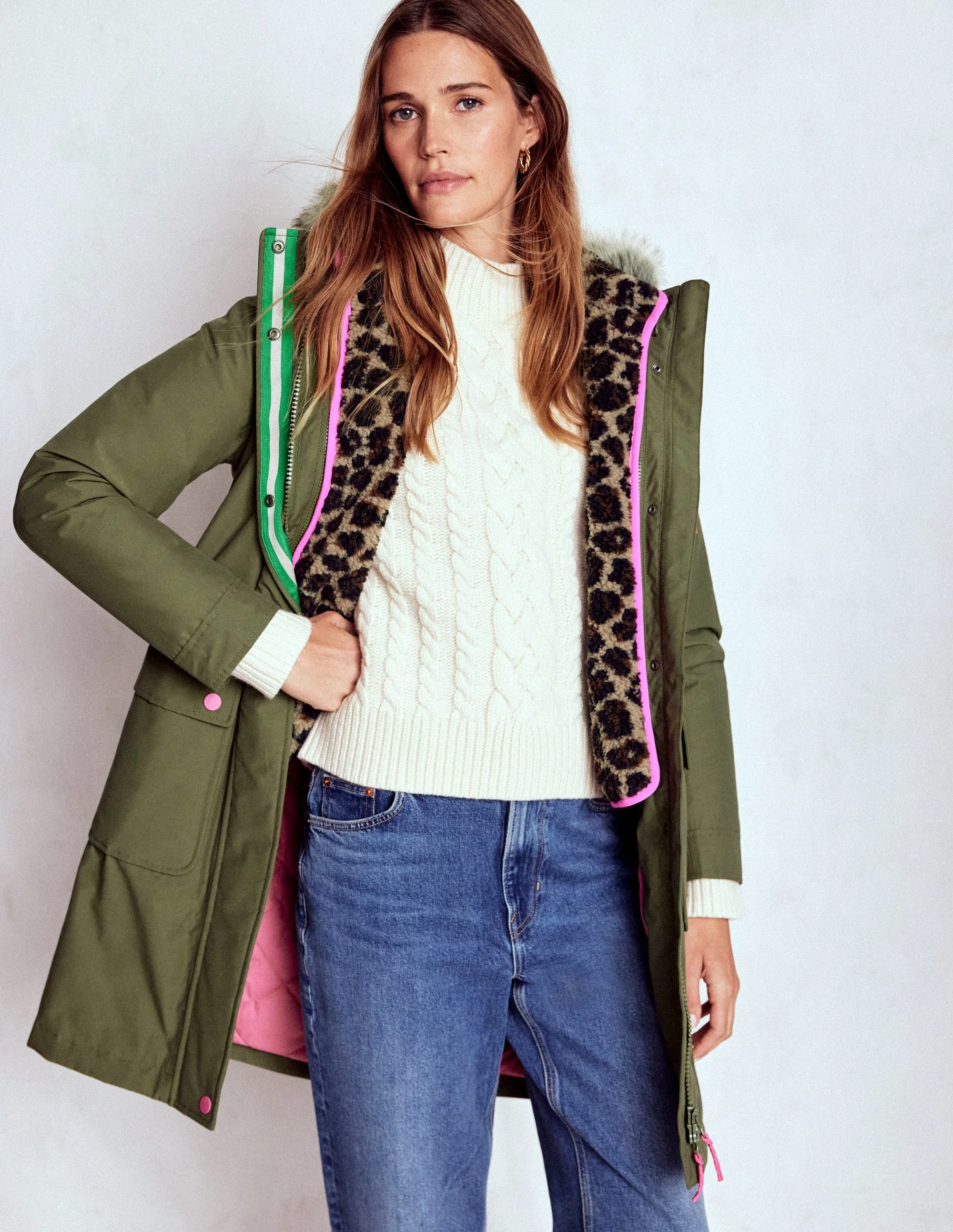 4-In-1 Hooded Parka-Woodland Green - Image 4