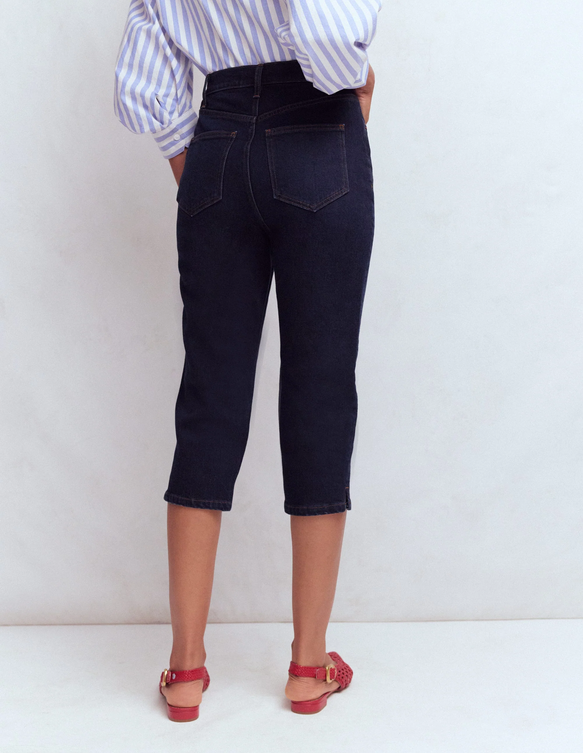 5-pocket Capri Jeans-Indigo - Image 3