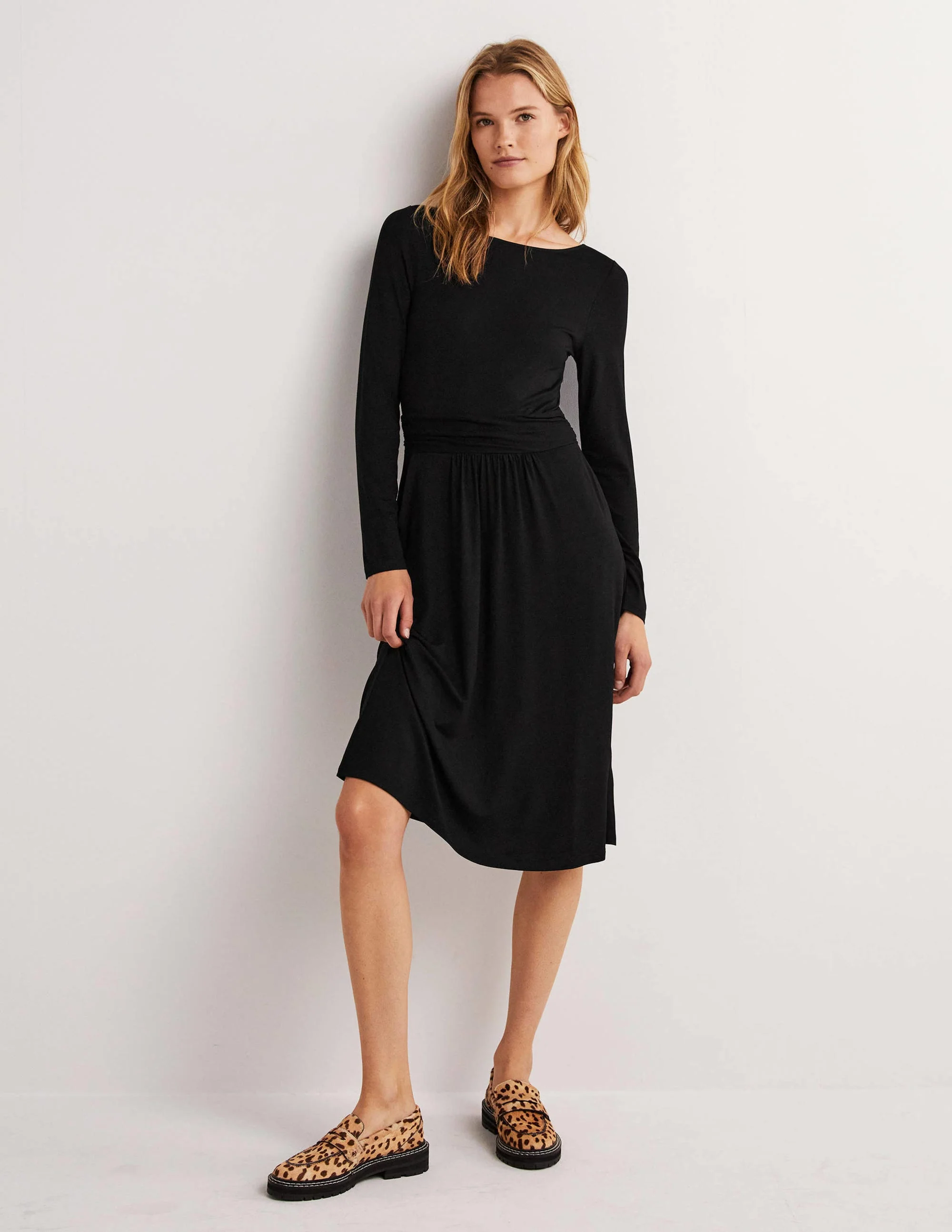 Abigail Jersey Dress-Black - Image 5