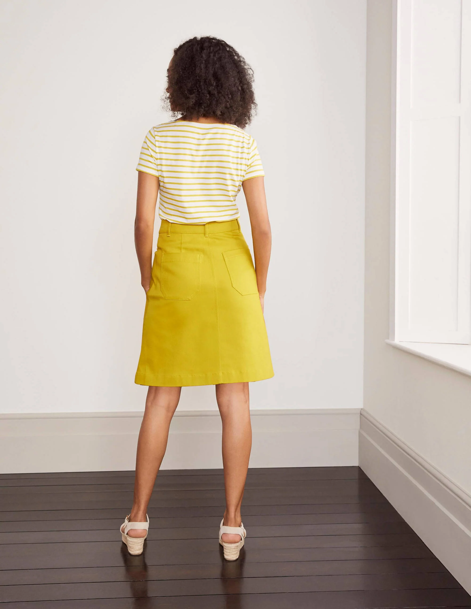 Abingdon Mini Skirt-Chartreuse - Image 2