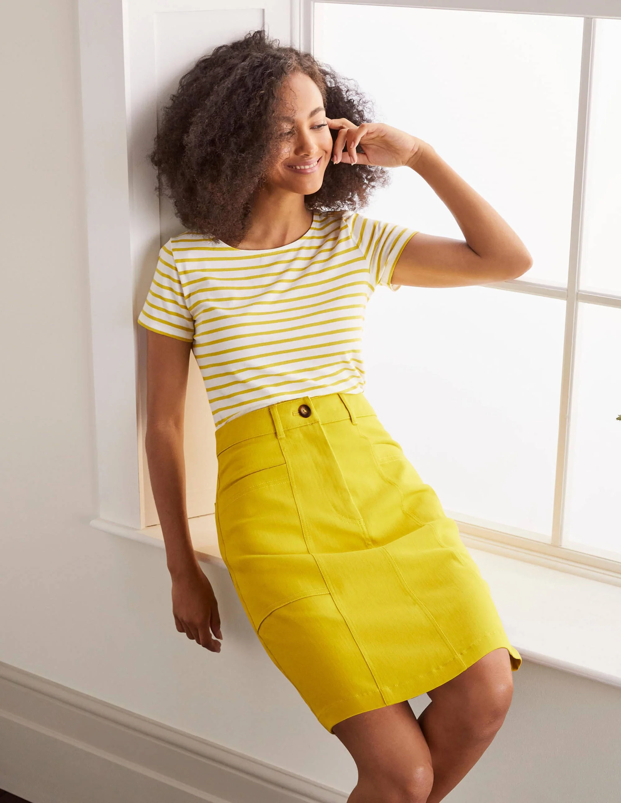 Abingdon Mini Skirt-Chartreuse - Image 4