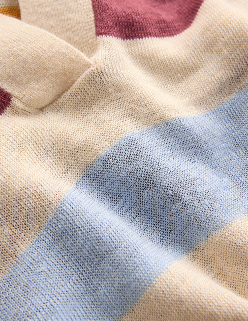 Agnes Collared Linen Jumper-Ivory, Pink, Green Multistripe - Image 7
