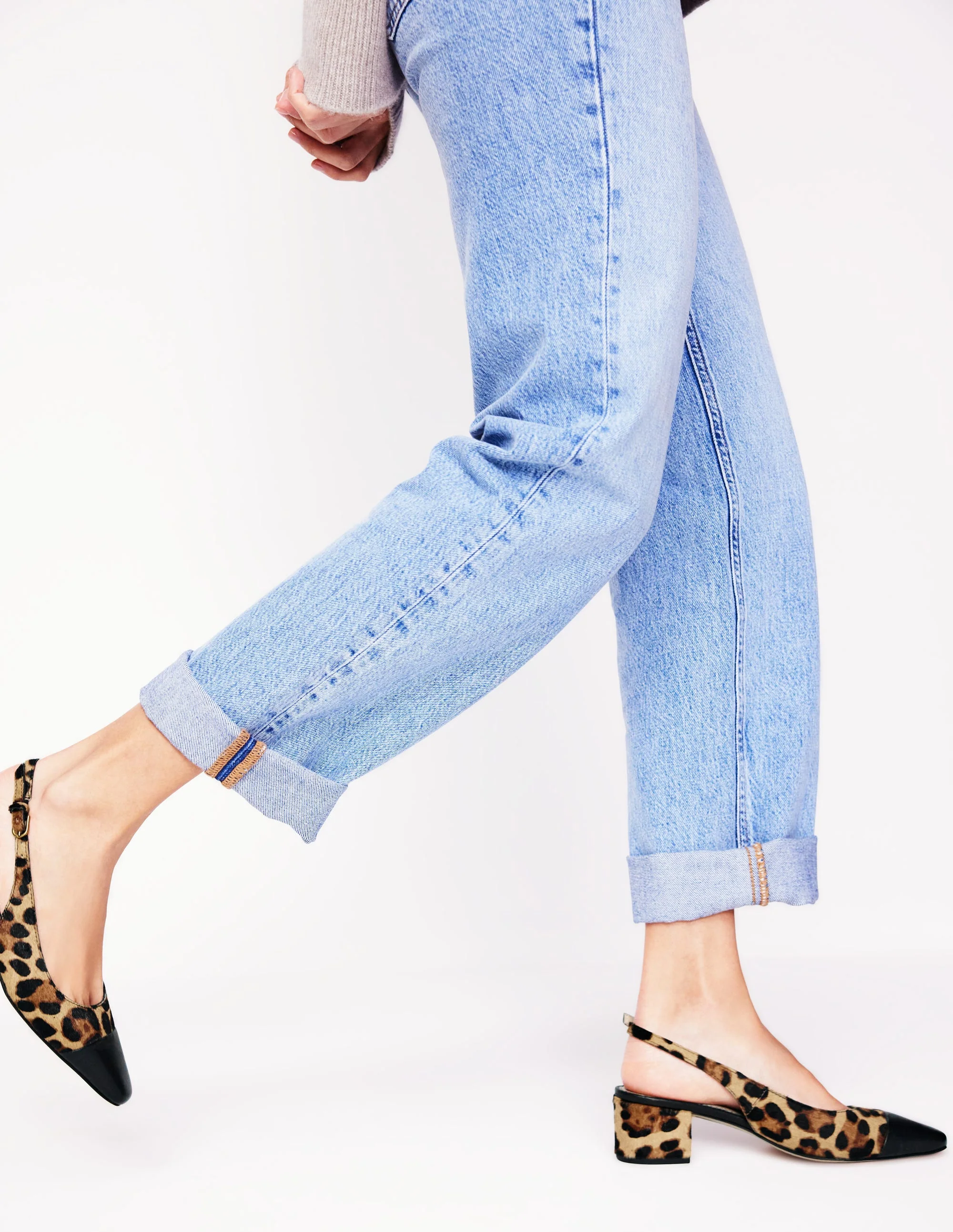 Ailsa Block Heel Slingbacks-Classic Leopard - Image 2