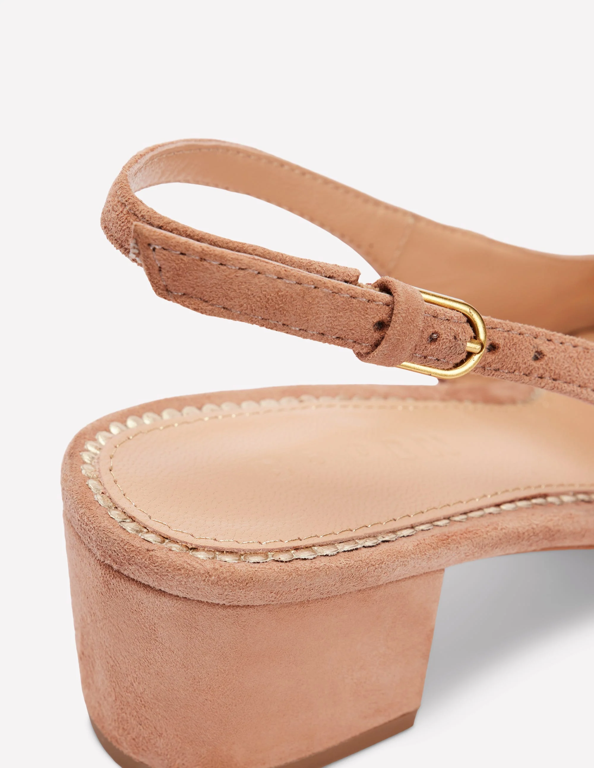 Ailsa Block Heel Slingbacks-Latte Suede - Image 4