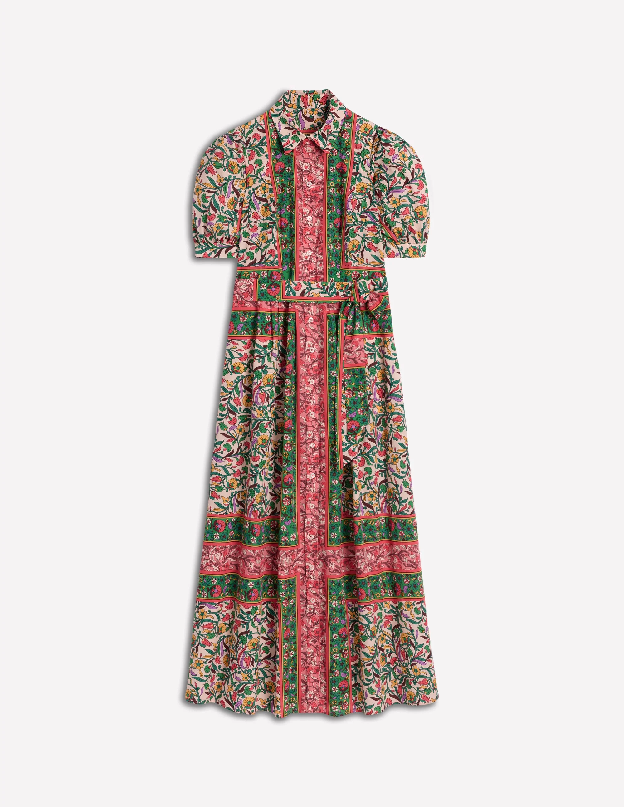 Alexa Maxi Shirt Dress-Multi, Enchanting Vine - Image 7