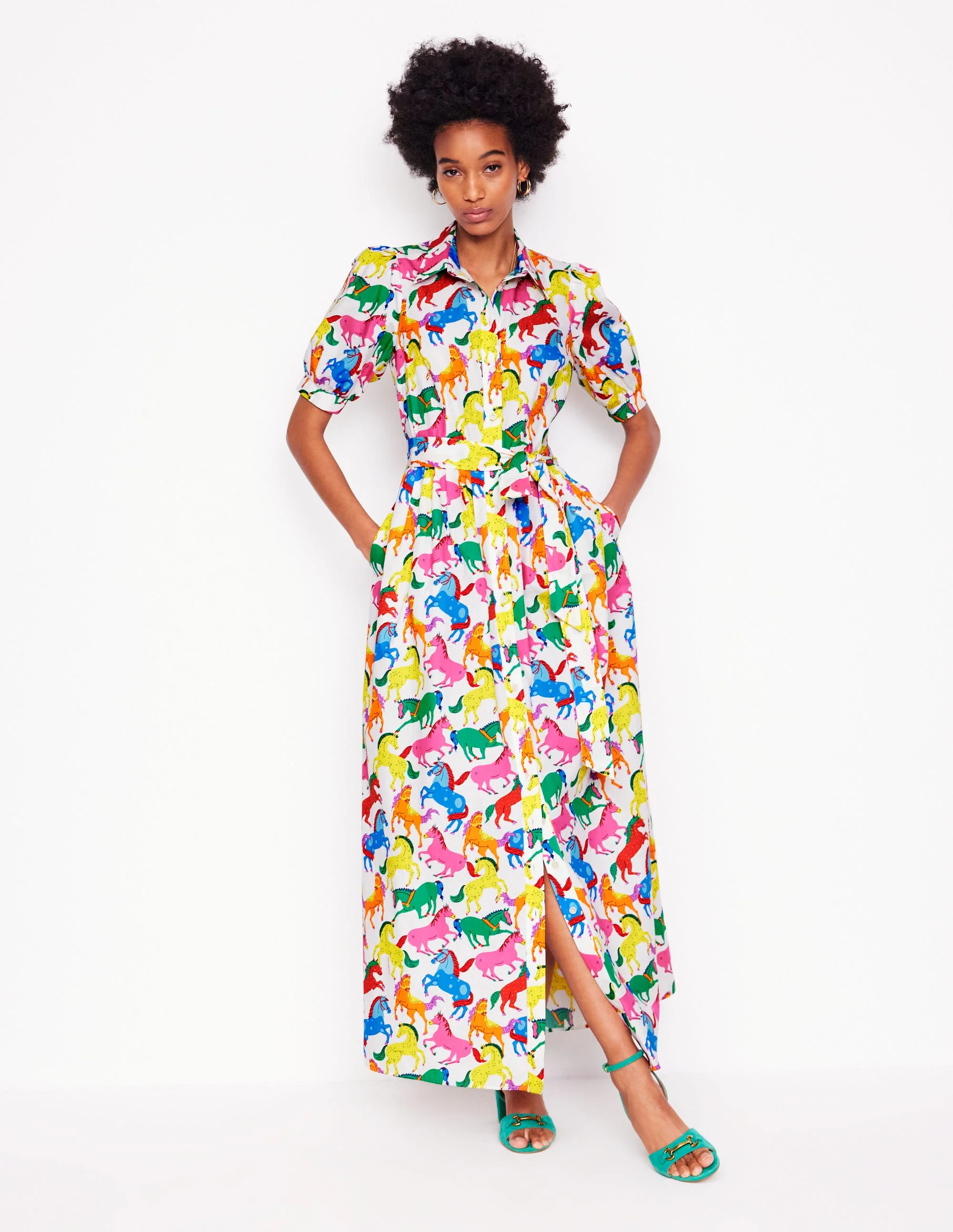 Alexa Maxi Shirt Dress-Multi, Pony Club - Image 5