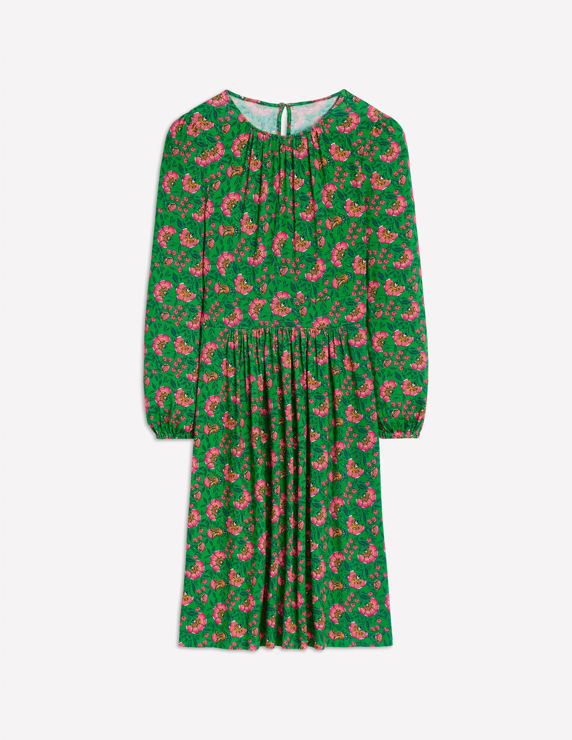 Alexandra Blouson Jersey Dress-Paradise Green, Vine - Image 5