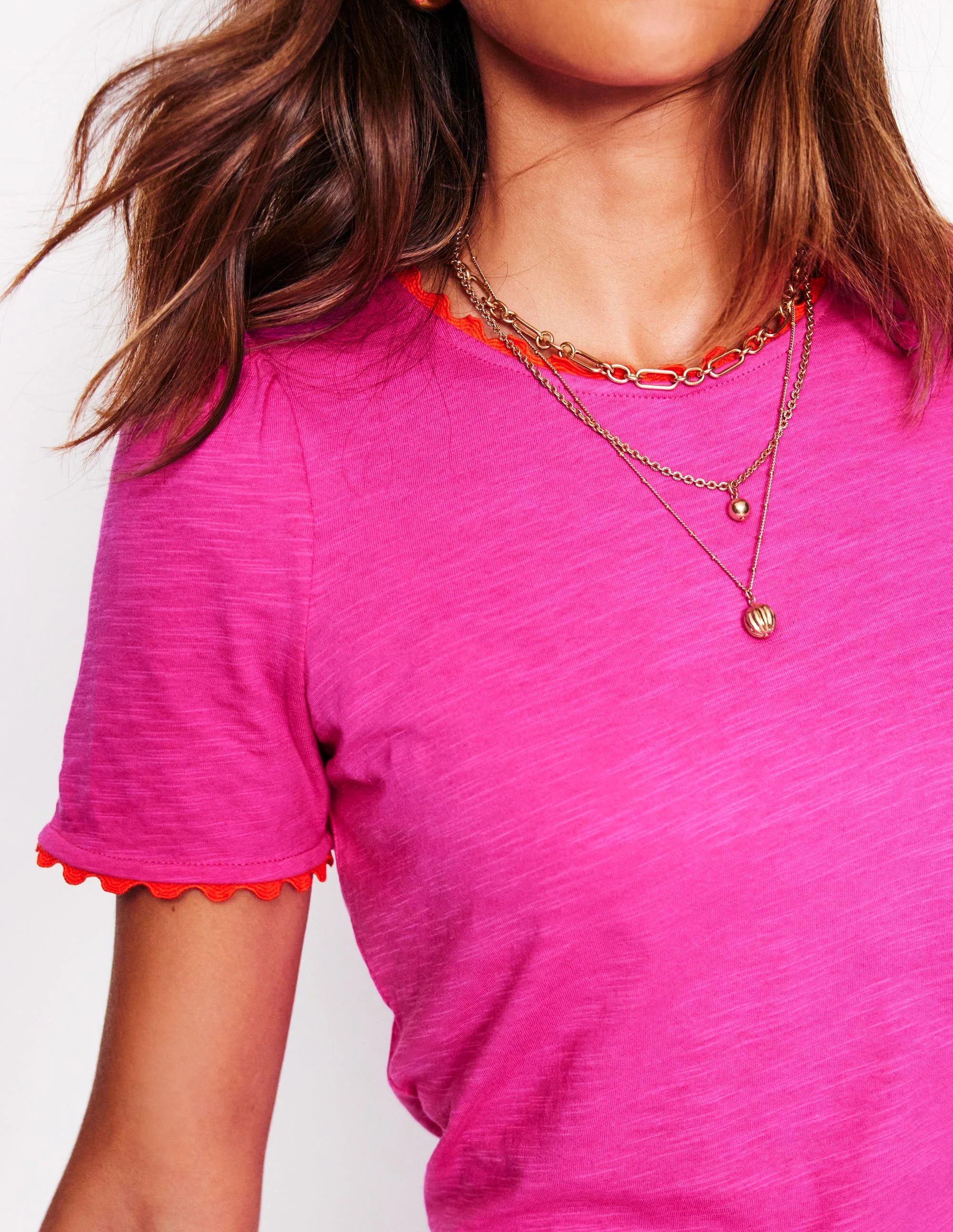 Ali Ricrac T-shirt-Cosmos Pink - Image 2