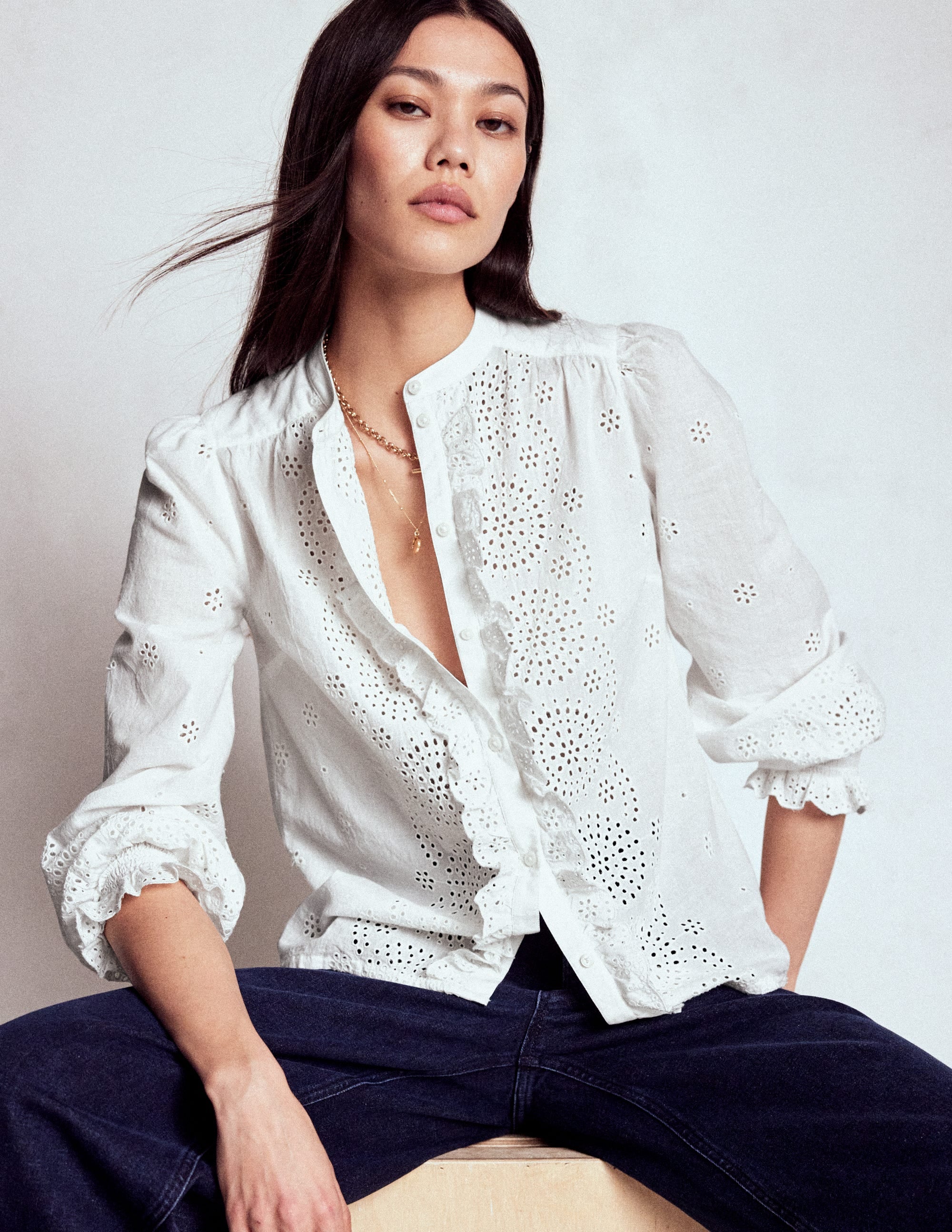 Alice Broderie Top-White - Image 4