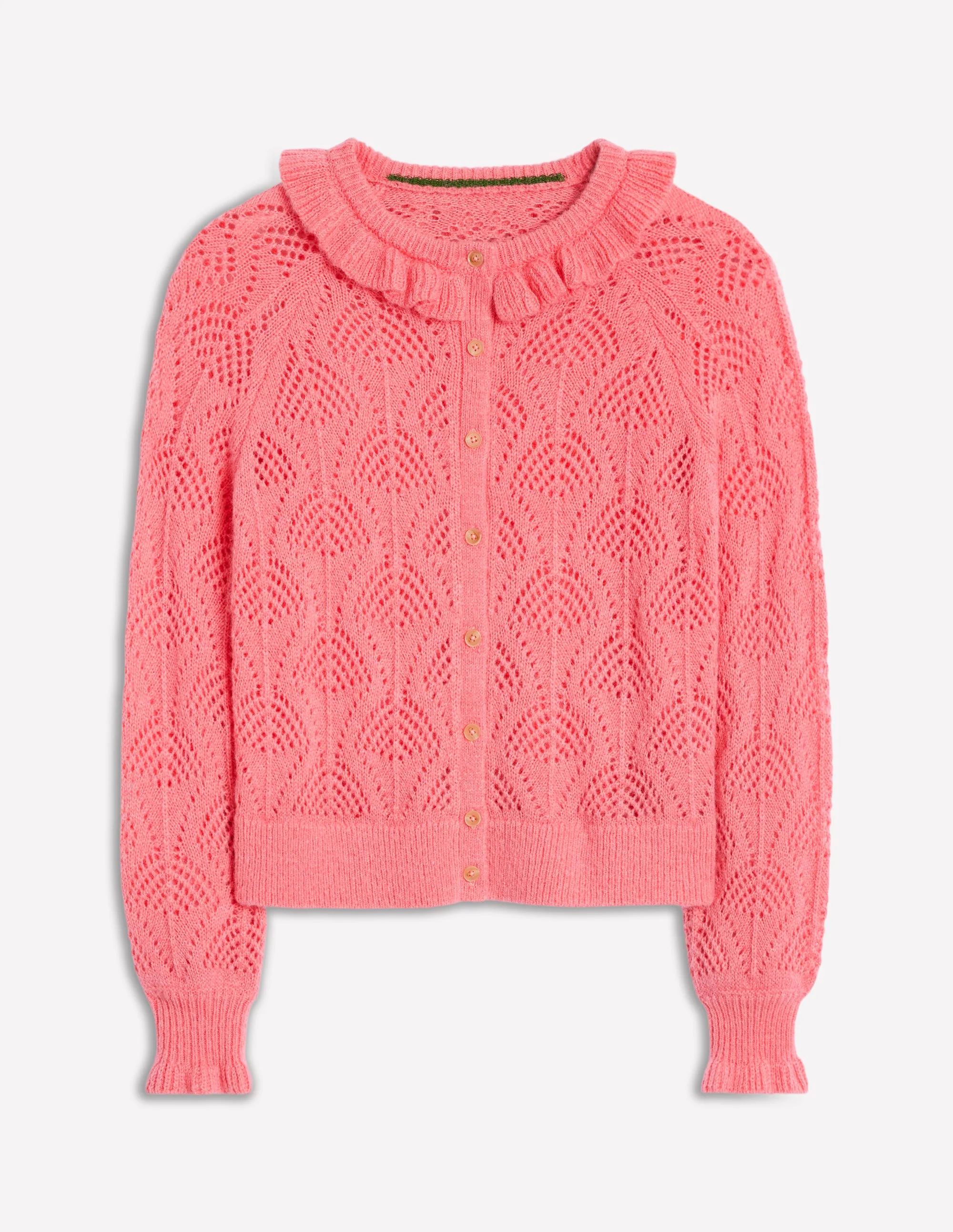 Alice Fluffy Stitch Cardigan-Salmon Pink - Image 6