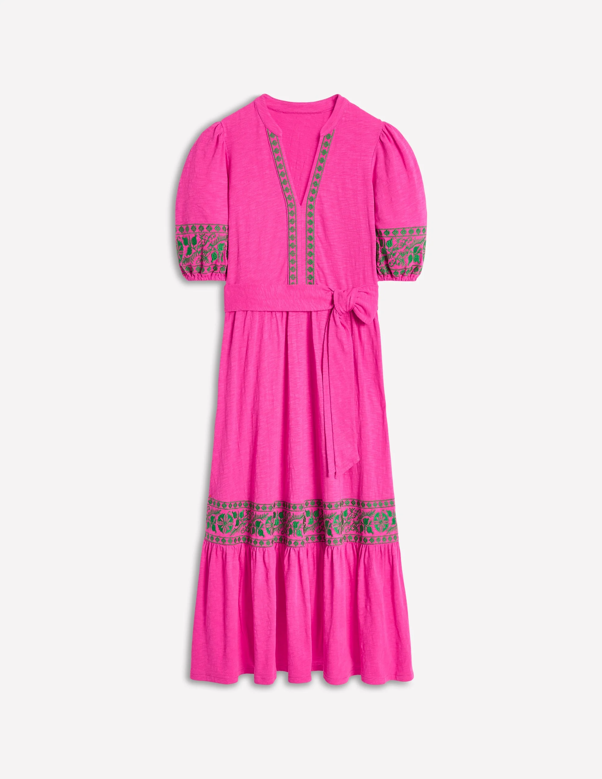 Amara Embroidered Jersey Dress-Pink Peony - Image 5