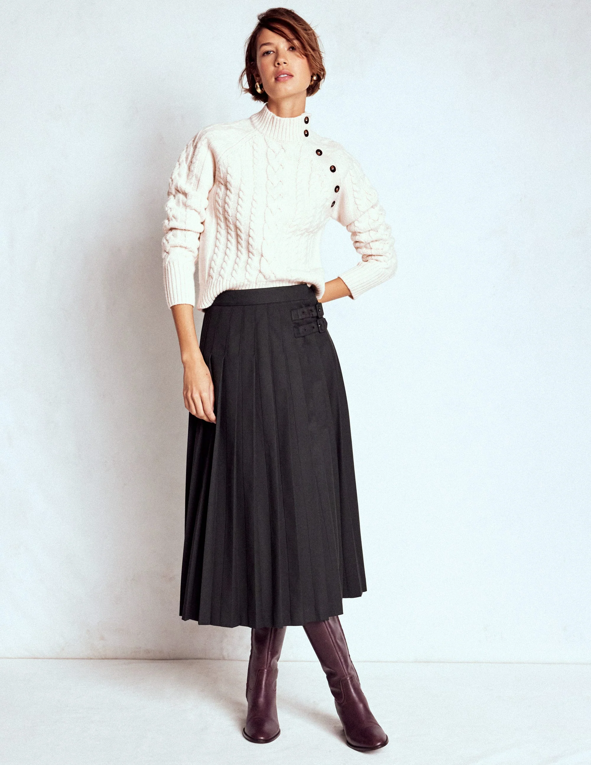 Amara Merino Cable Sweater-Warm Ivory - Image 6