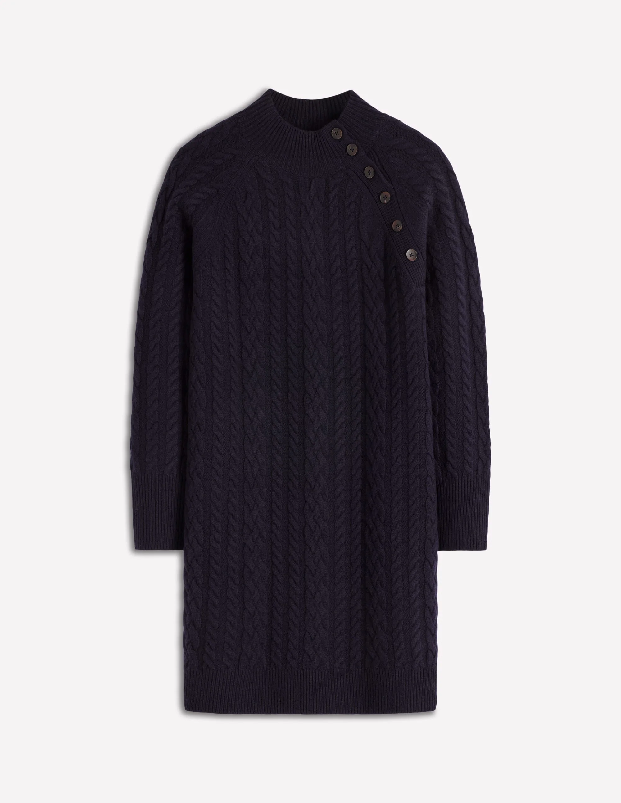 Amara Short Cable Dress-Navy - Image 5