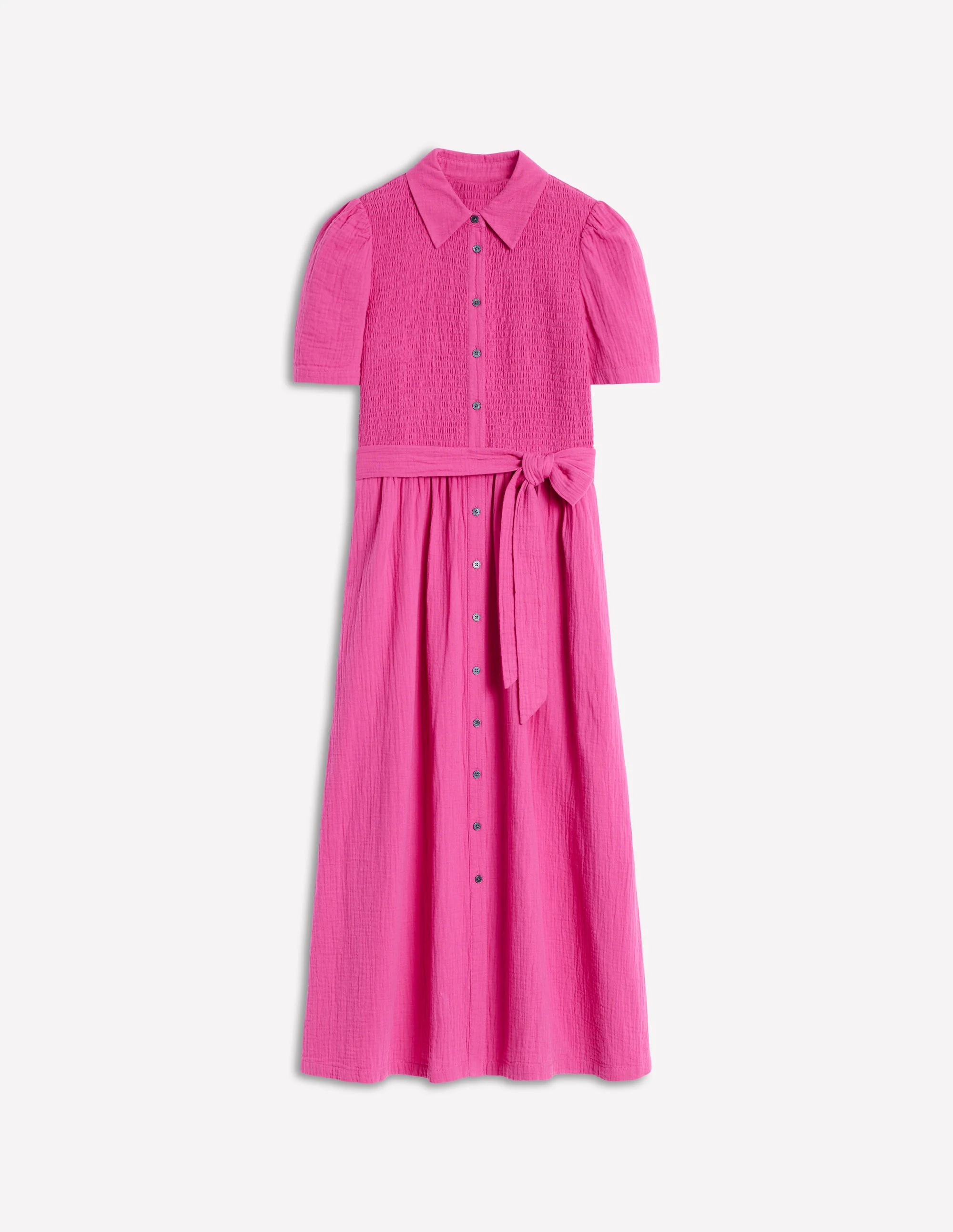 Amber Double Cloth Midi Dress-Cosmos Pink - Image 7