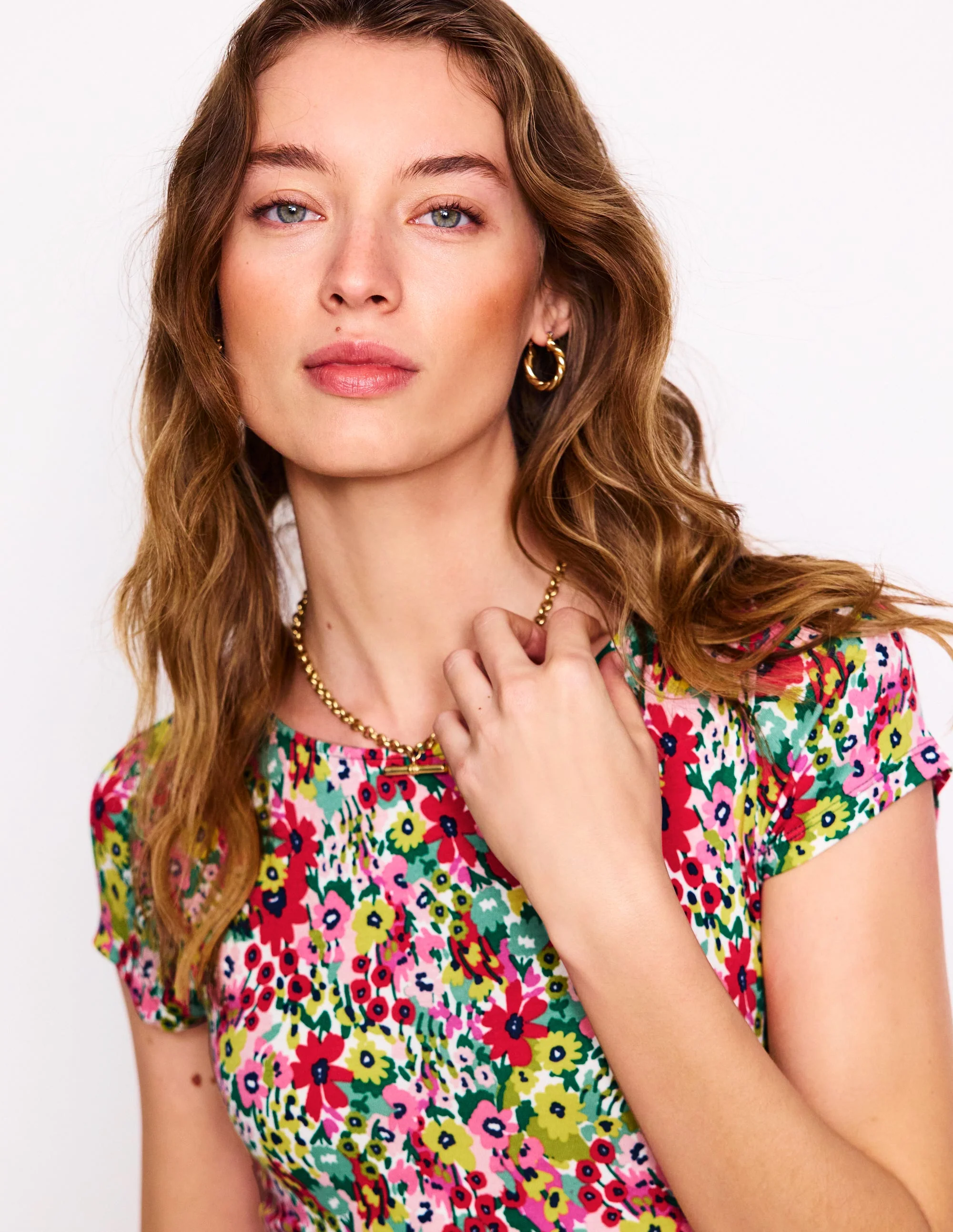 Amelie Jersey Dress-Multi, Wildflower Garden - Image 2