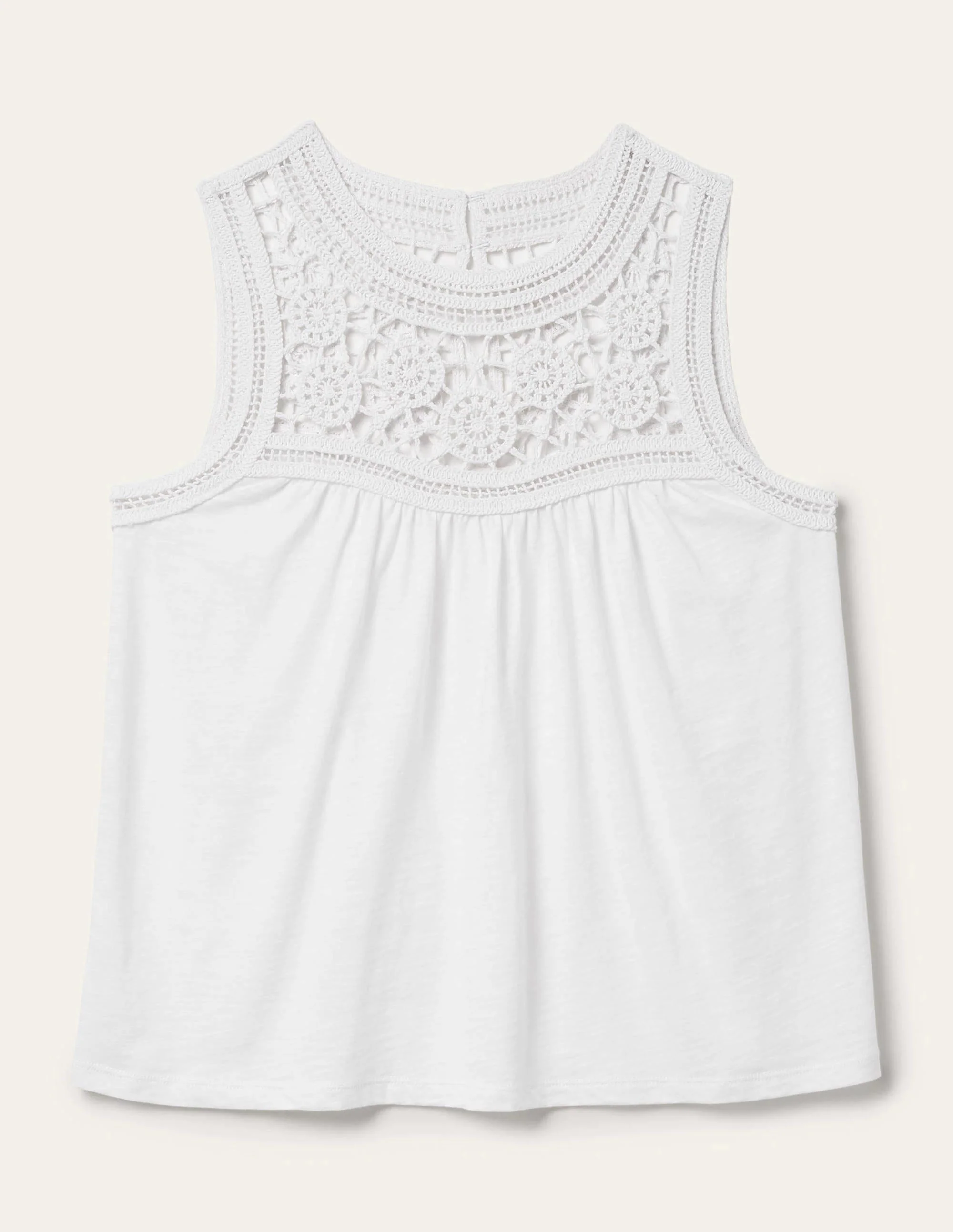 Anais Crochet Jersey Top-White - Image 5