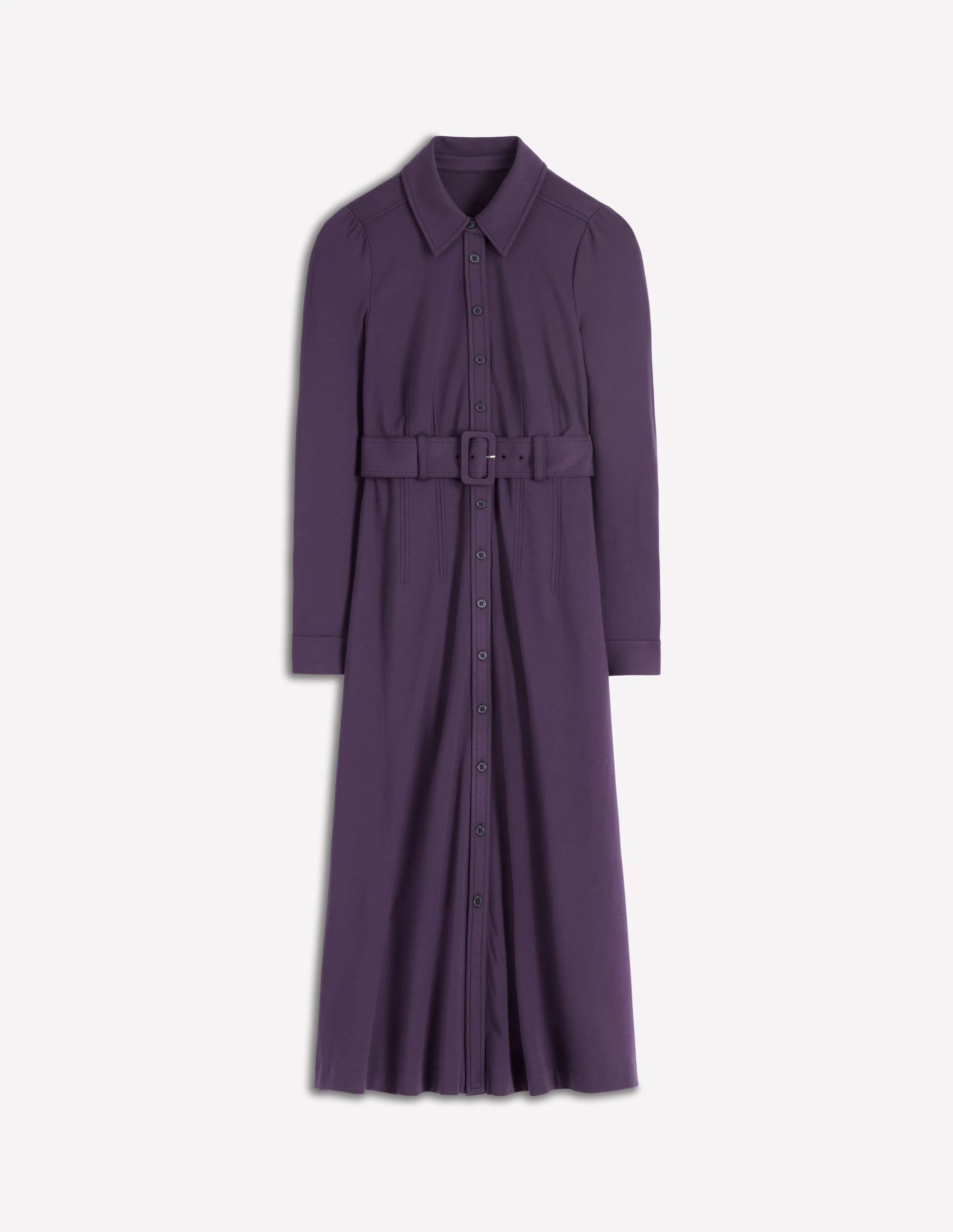 Anita Long Sleeve Shirt Dress-Blackberry - Image 7
