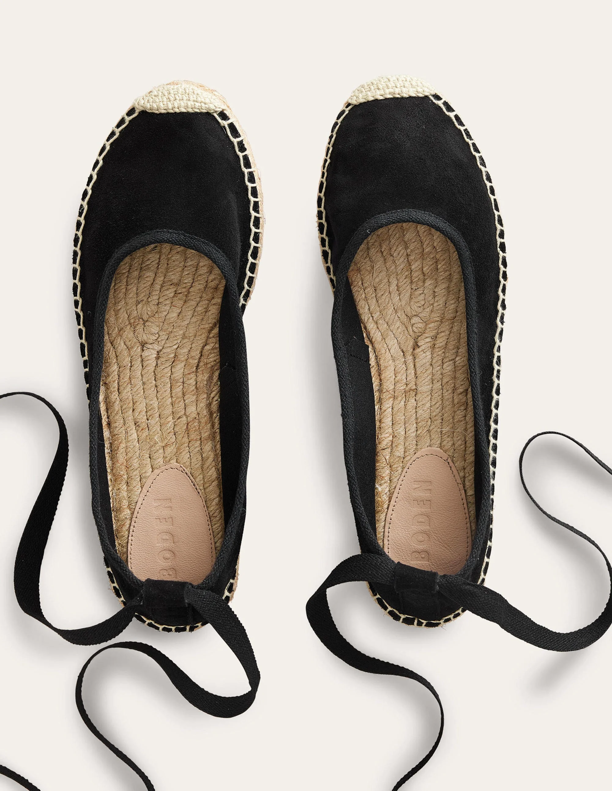 Ankle Tie Espadrilles-Black Suede - Image 4