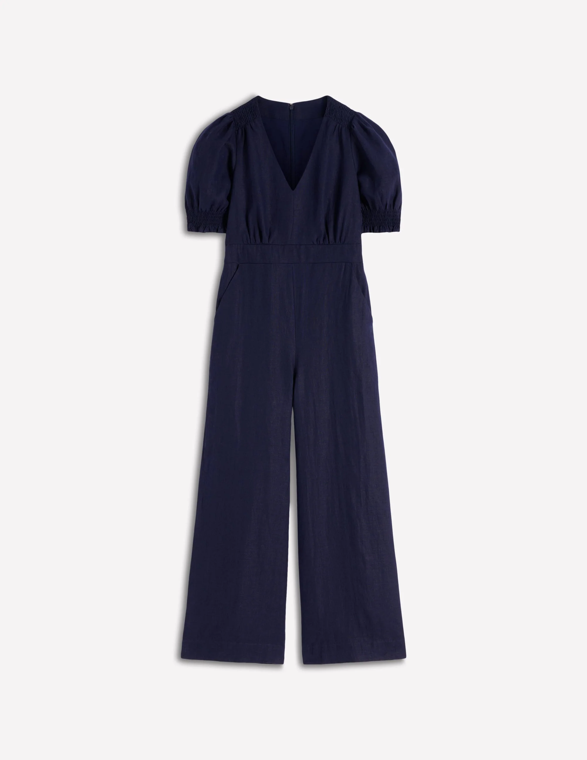Anna Linen Jumpsuit-Navy - Image 5