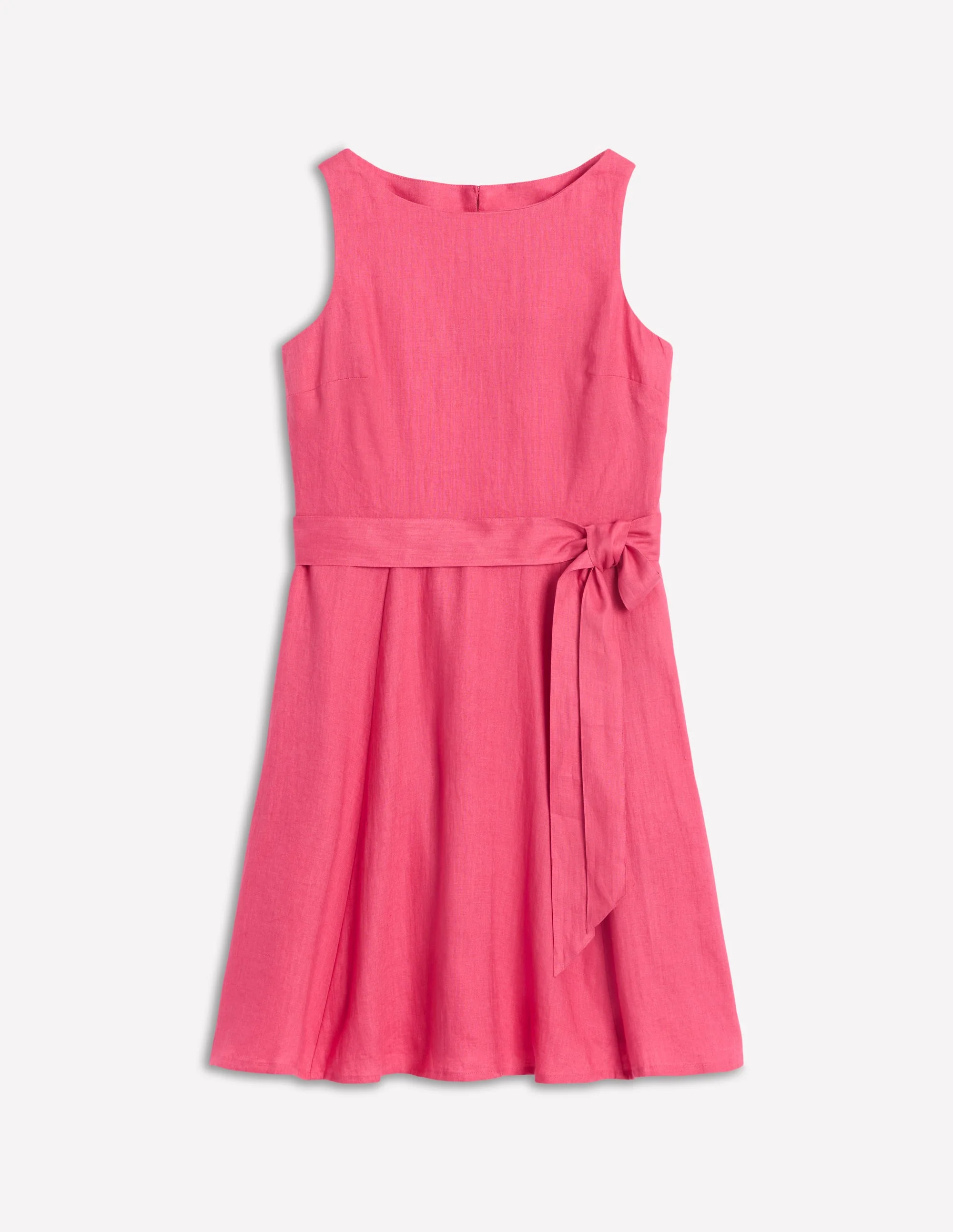 Anya Sleeveless Linen Dress-Rose Pink - Image 5