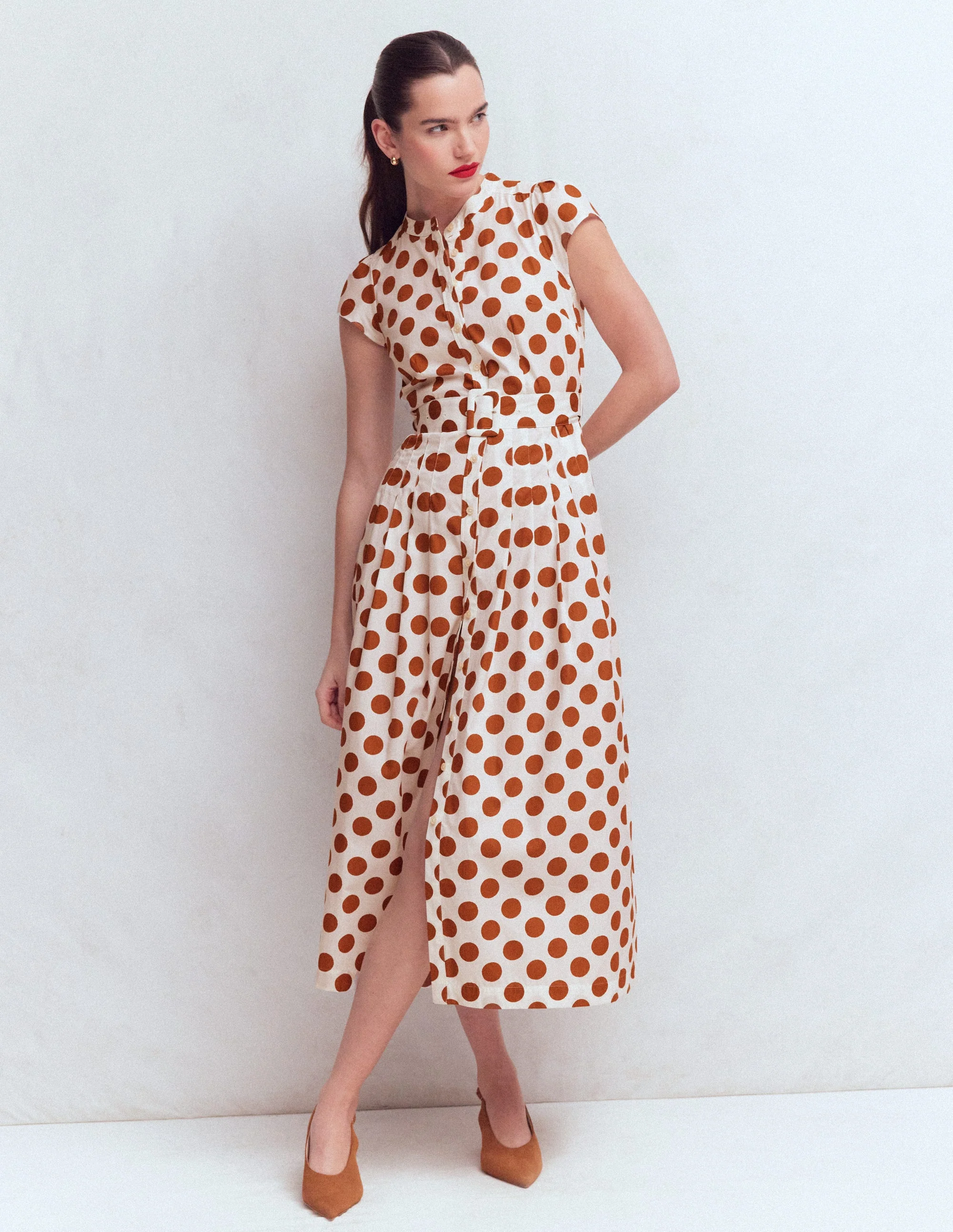 Arabella Cotton Maxi Dress-Ginger, Painted Dot