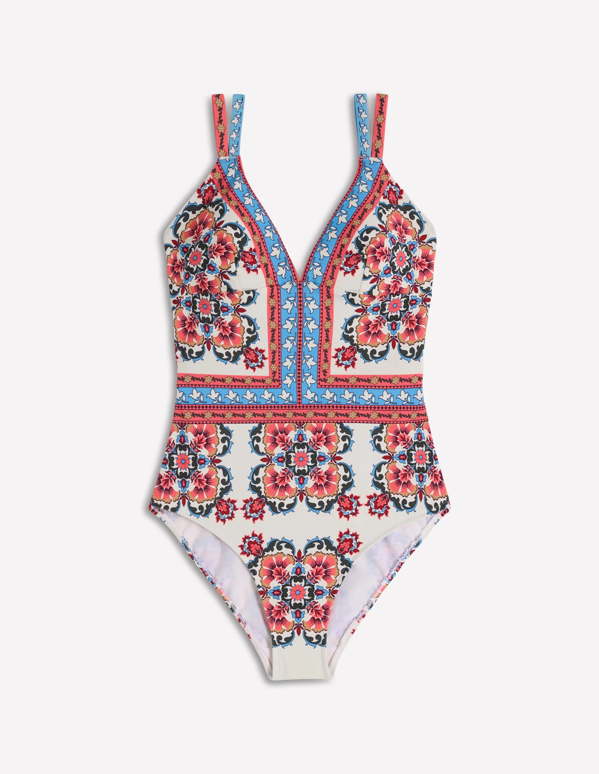 Arles Swimsuit-Pink, Ornamental Trellis - Image 6